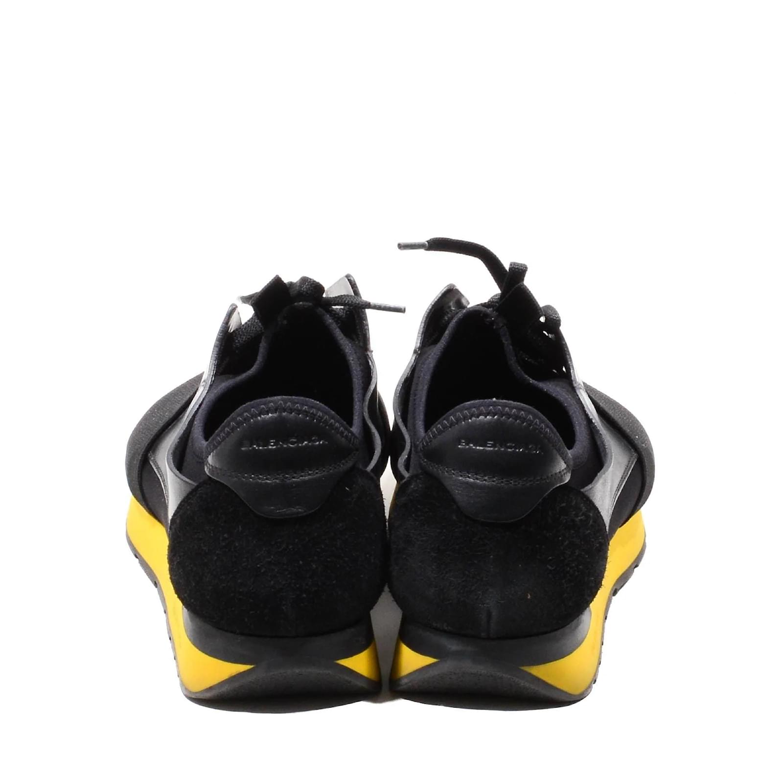 Balenciaga race runners black and yellow best sale