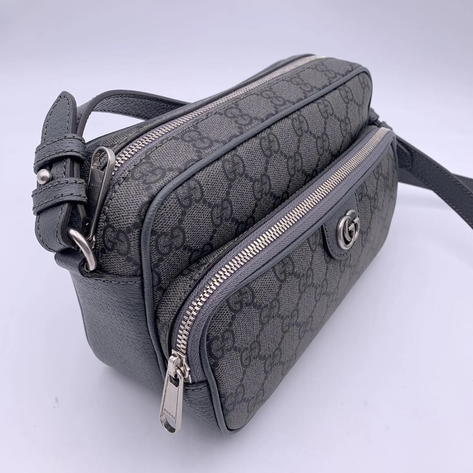 Gucci Grey GG Supreme Canvas Small Ophidia Crossbody Bag