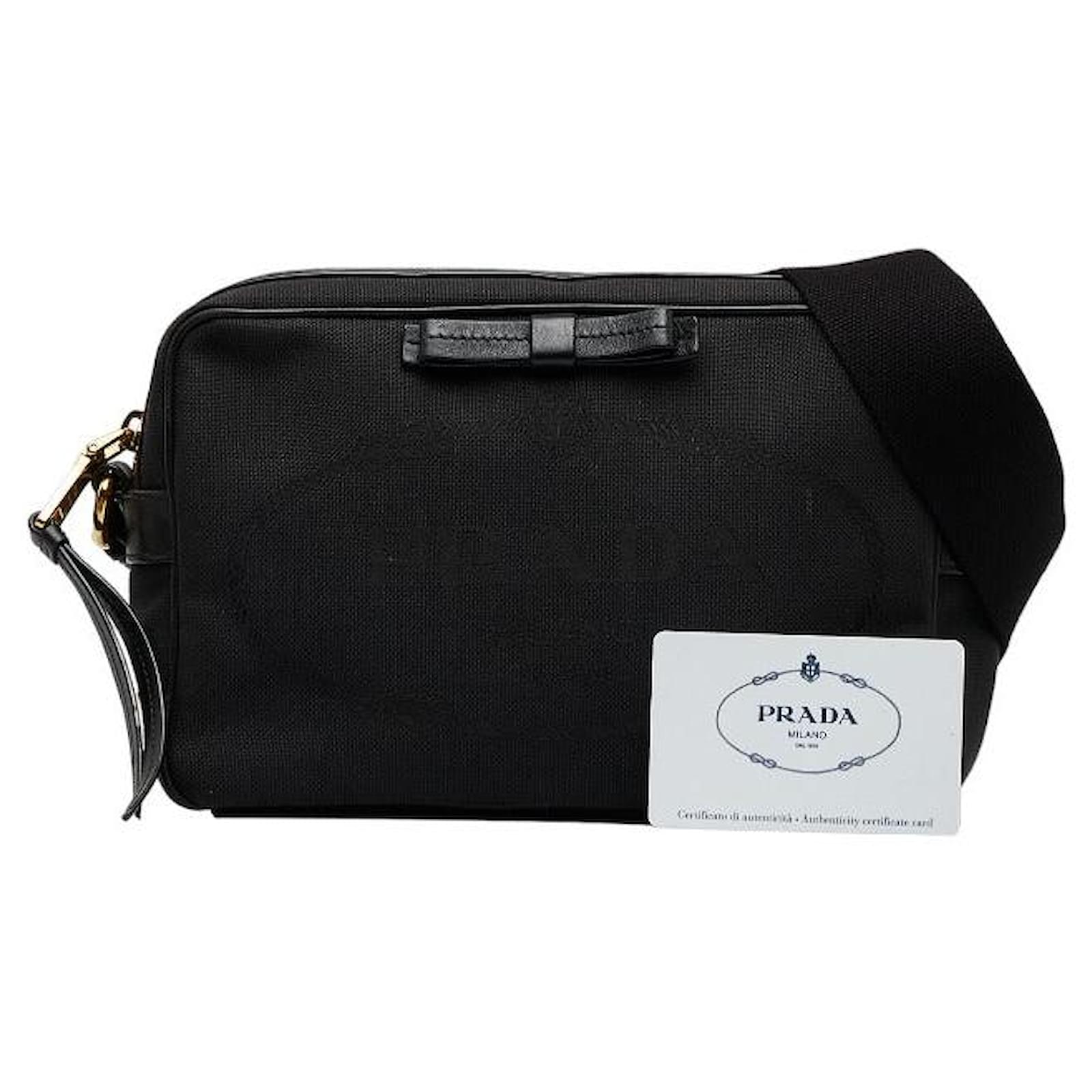 Prada Tessuto Camera Bag 1BH089 Black Cloth Nylon ref.1036783