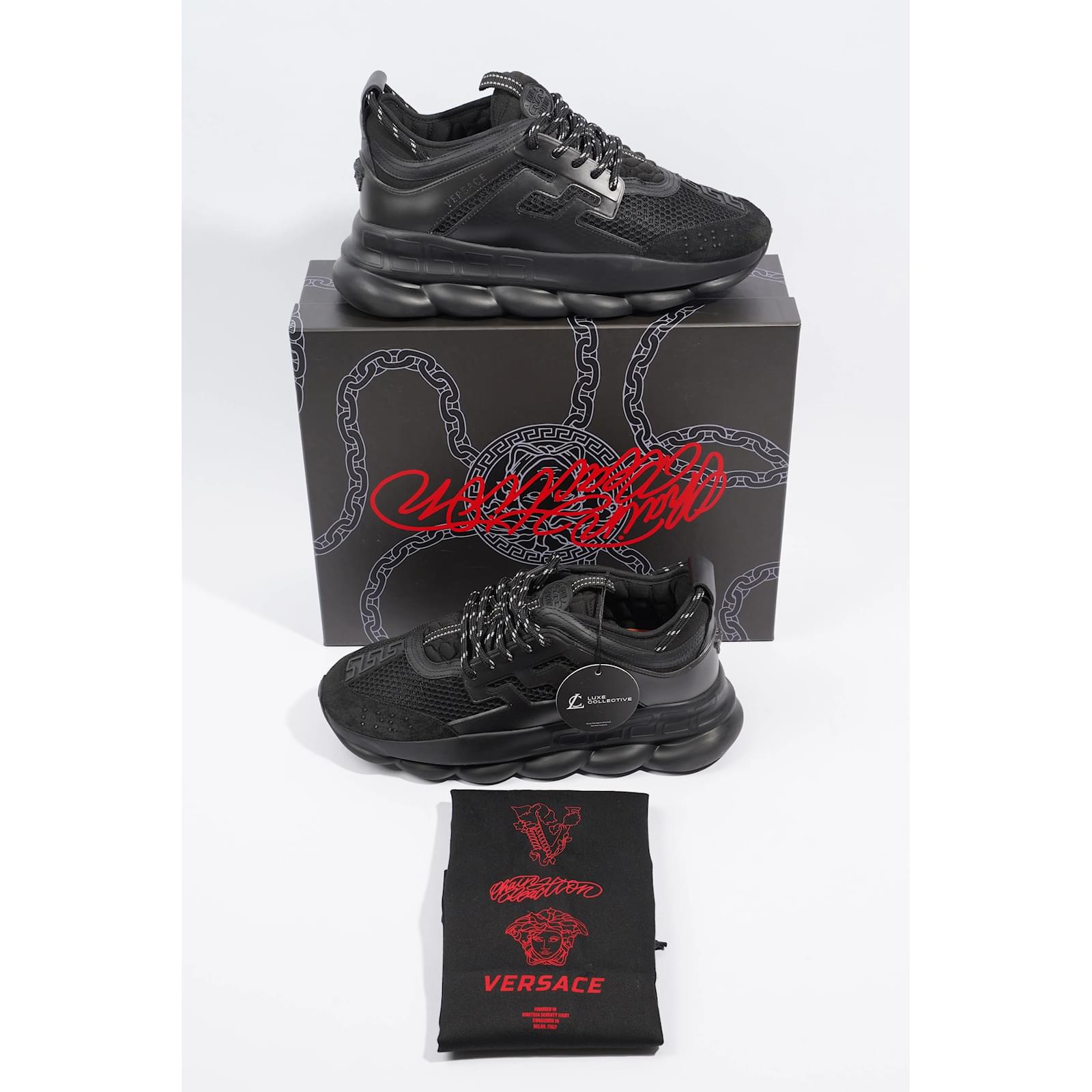 Versace Chain Reaction Black EU 43 Uk Suede Joli