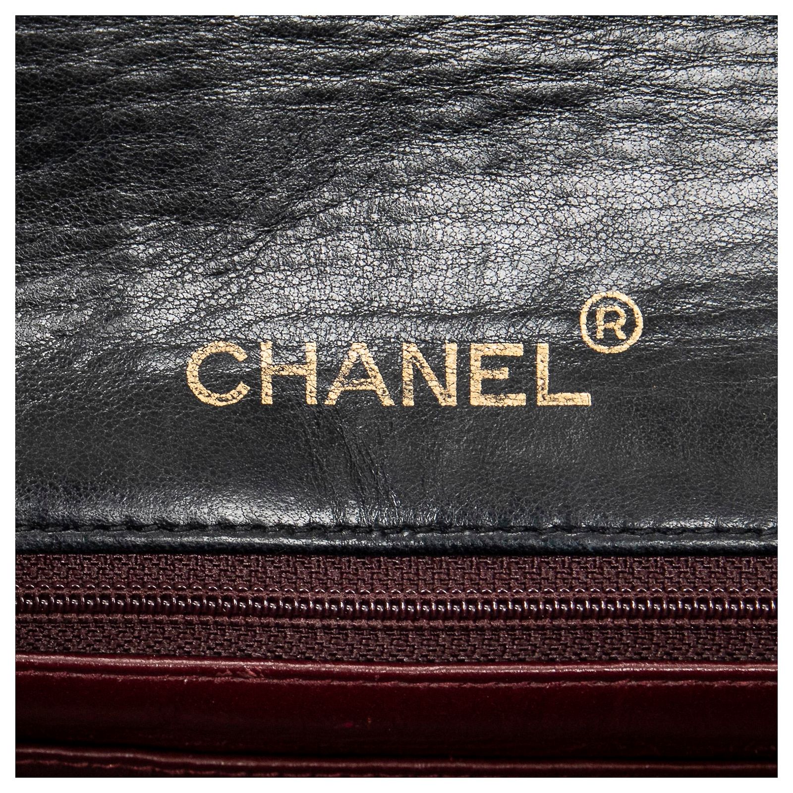 Chanel Black Mini Classic Lambskin Square Single Flap Leather ref ...