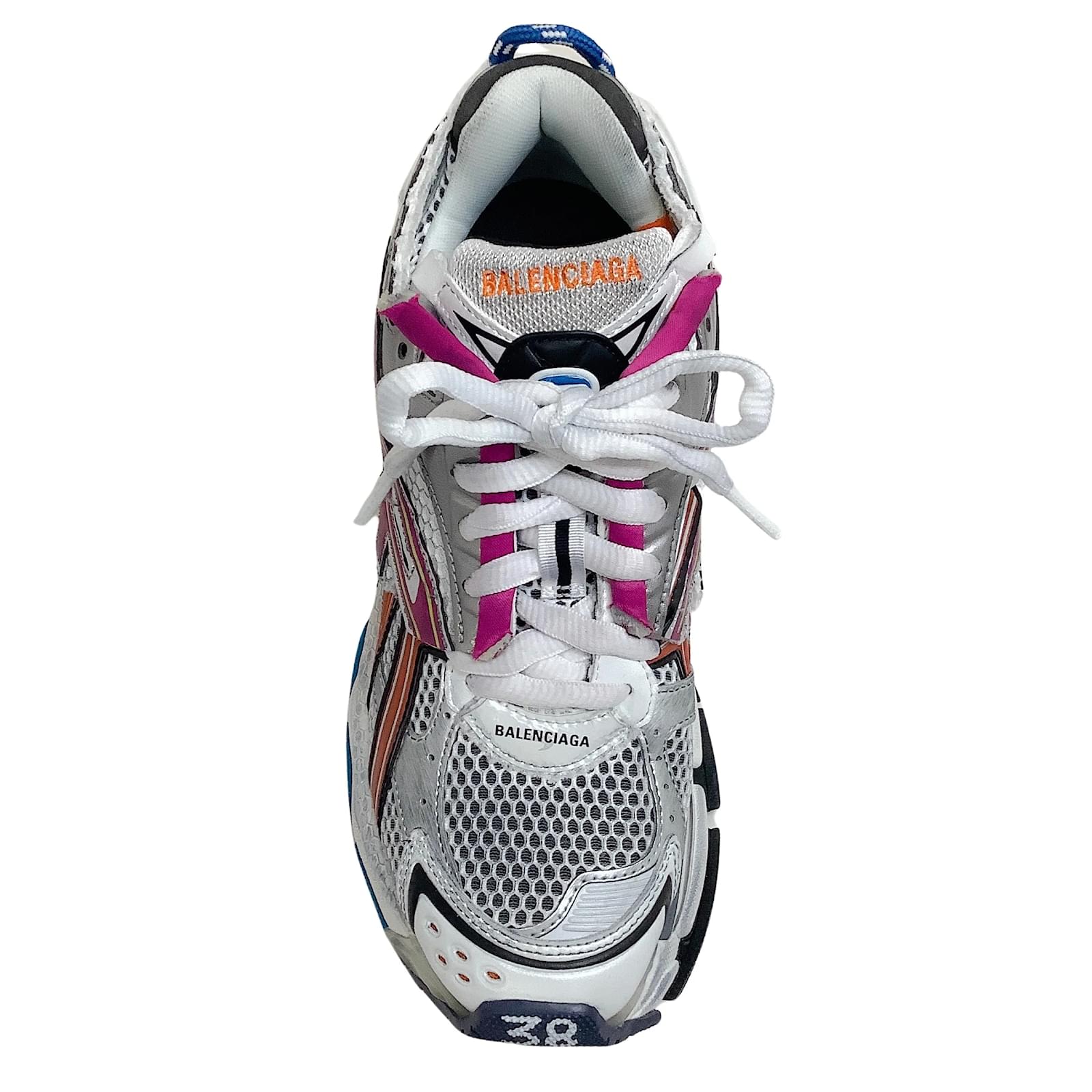 Balenciaga Multicolor Mesh Runner Sneakers Pink Cloth ref