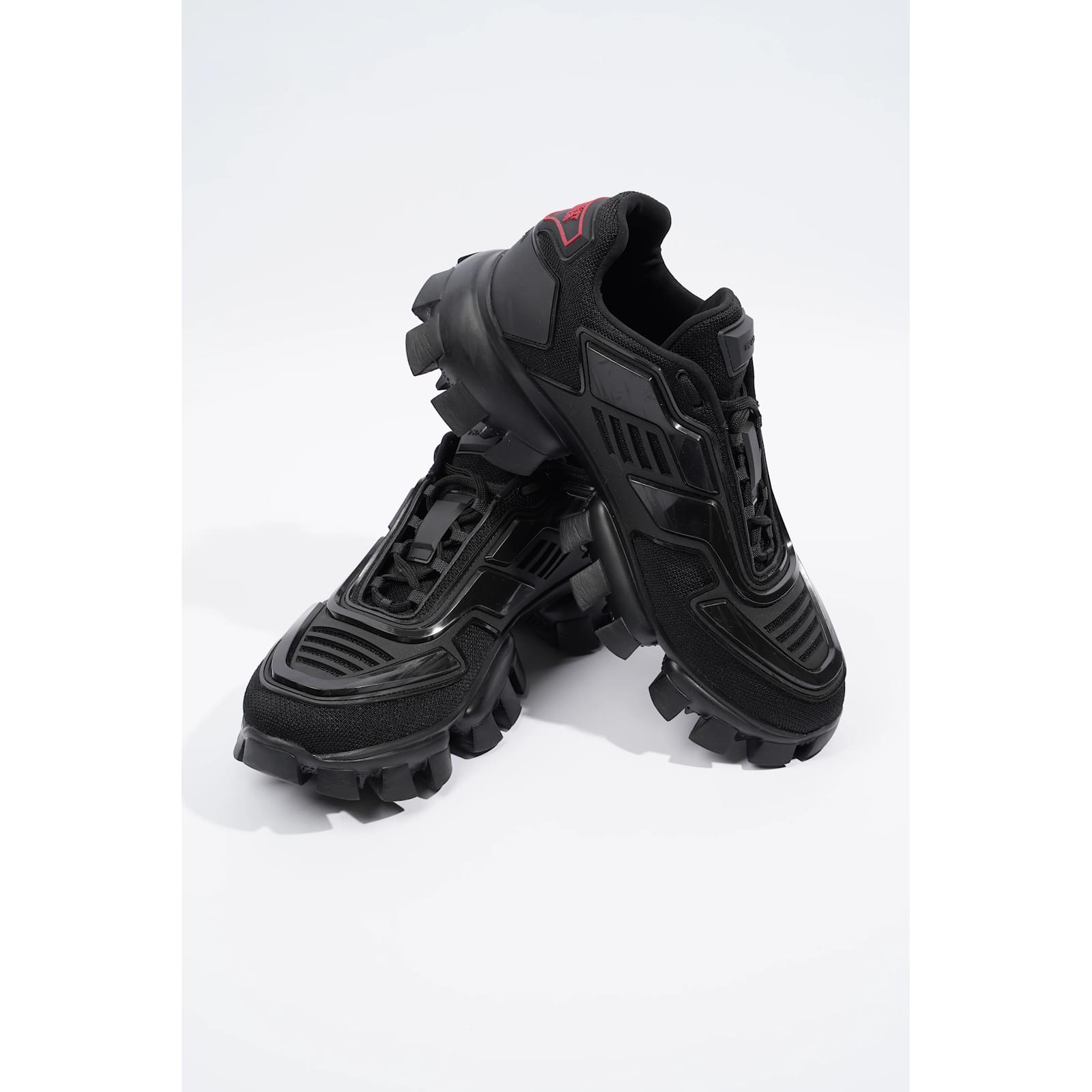 PRADA ブラック Prada Cloudbust Thunder Black Technical Fabric EU 43 Uk 9