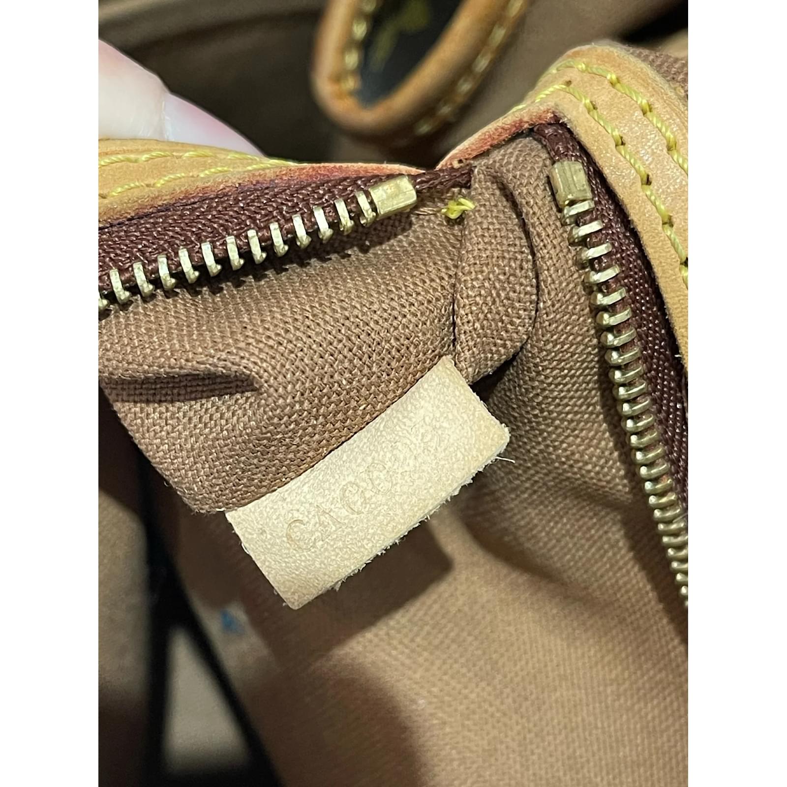Odéon cloth handbag Louis Vuitton Brown in Cloth - 29716876