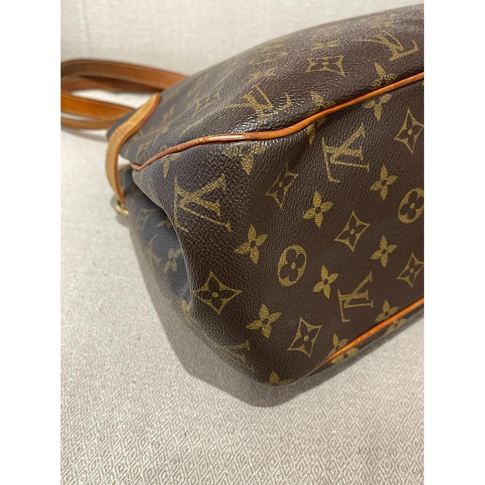 Siena cloth handbag Louis Vuitton Brown in Cloth - 32494784