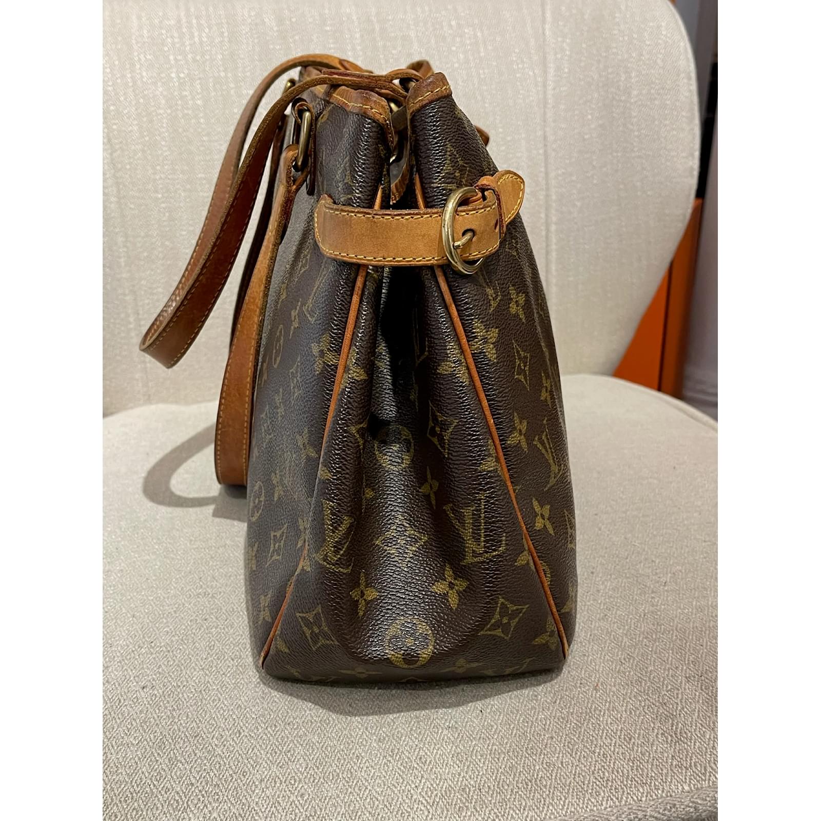 Noé fabric handbag Louis Vuitton Brown in Cloth - 35240110