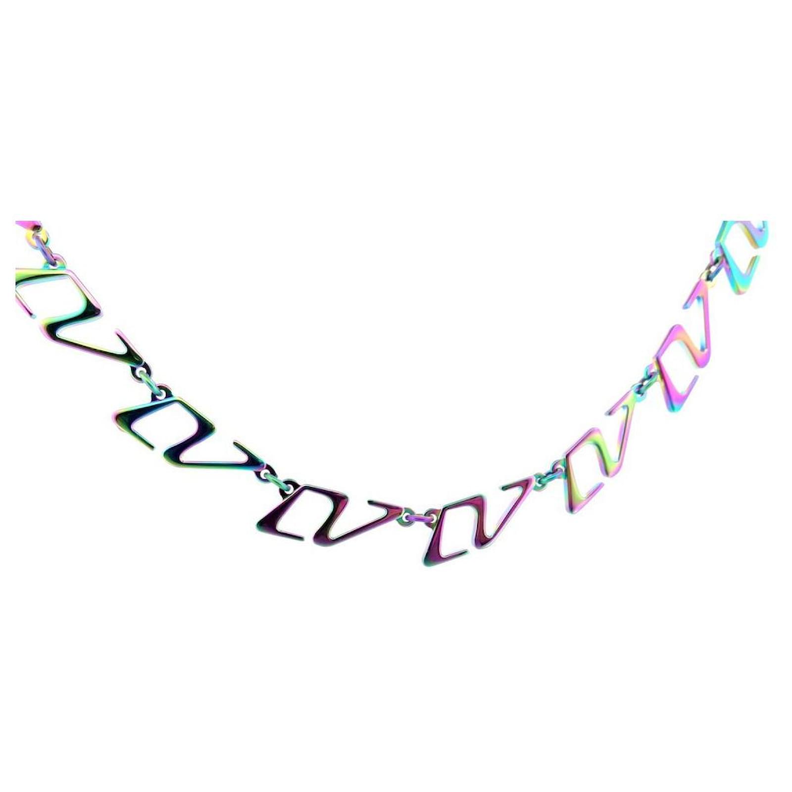 Pre-owned 2054 Chain Necklace Rainbow