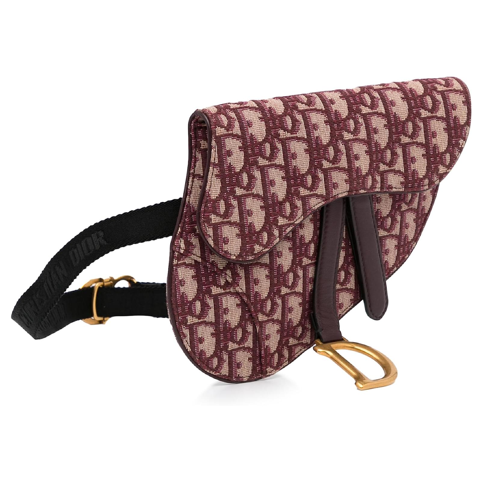 Dior Red Oblique Saddle Belt Bag Cloth Cloth ref.955681 - Joli Closet