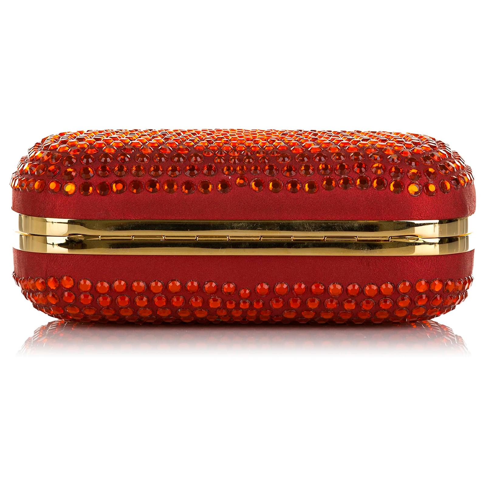 Mcm red hotsell clutch bag