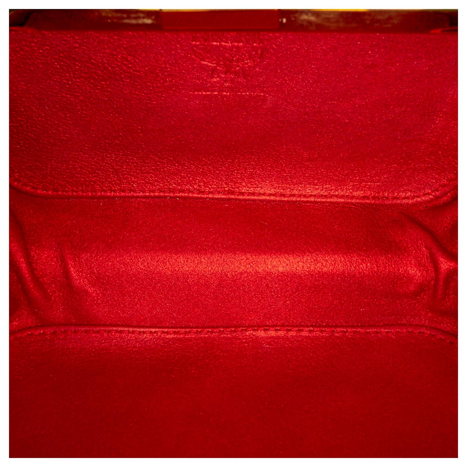 Mcm red 2024 clutch bag