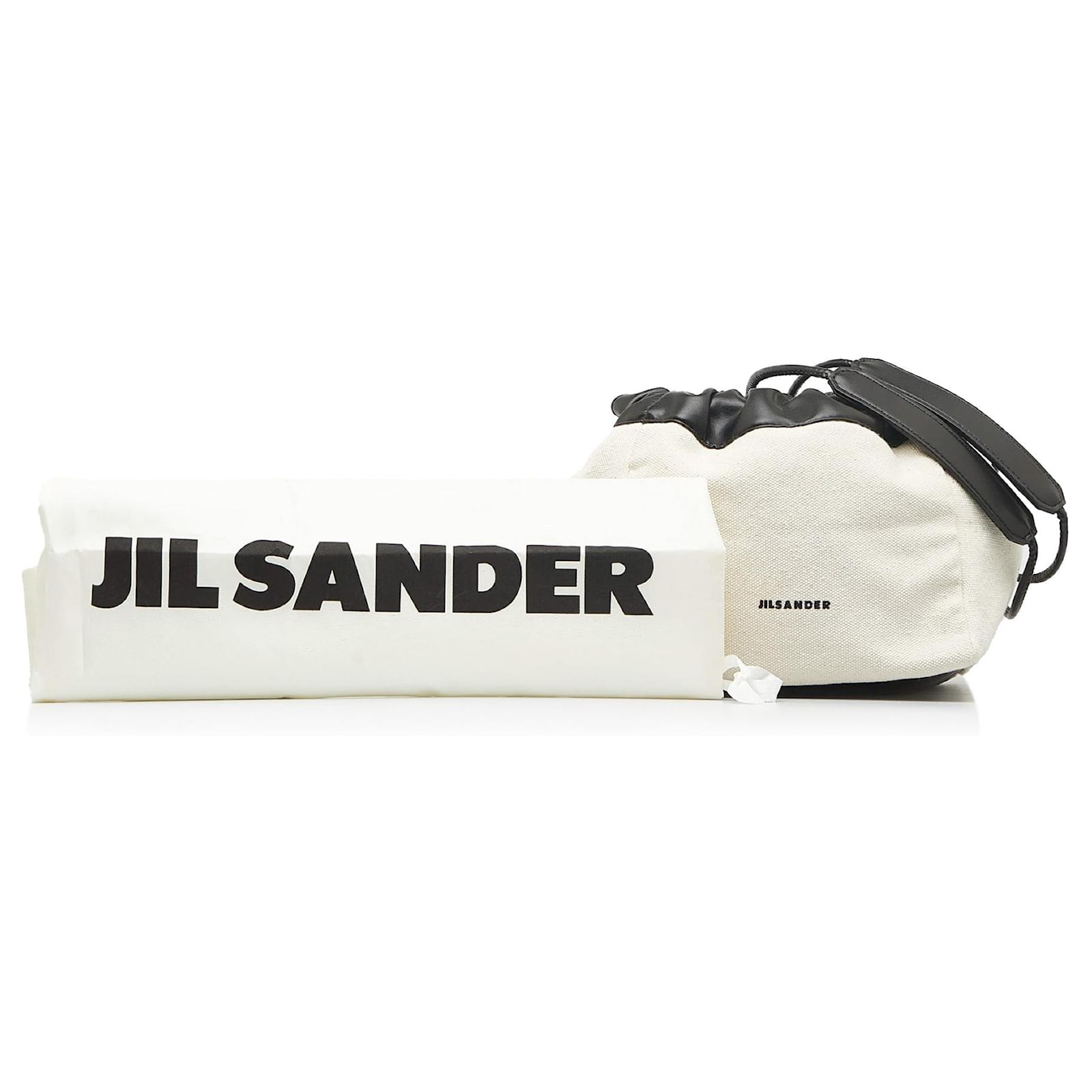 【関税＆送料込み】Jil Sander White Fabric Bag White Dumpling Bag by Jil Sander on Sale