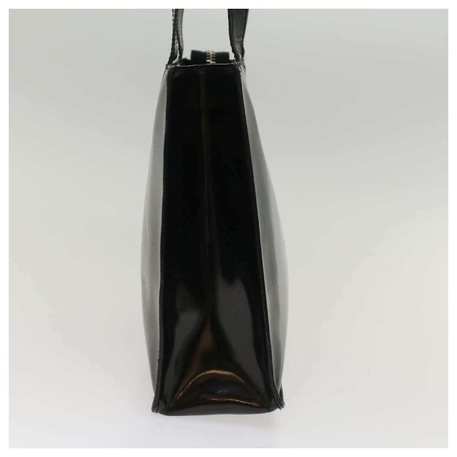 CHANEL Tote Bag Patent Leather Black CC Auth fm2633 ref.1044601