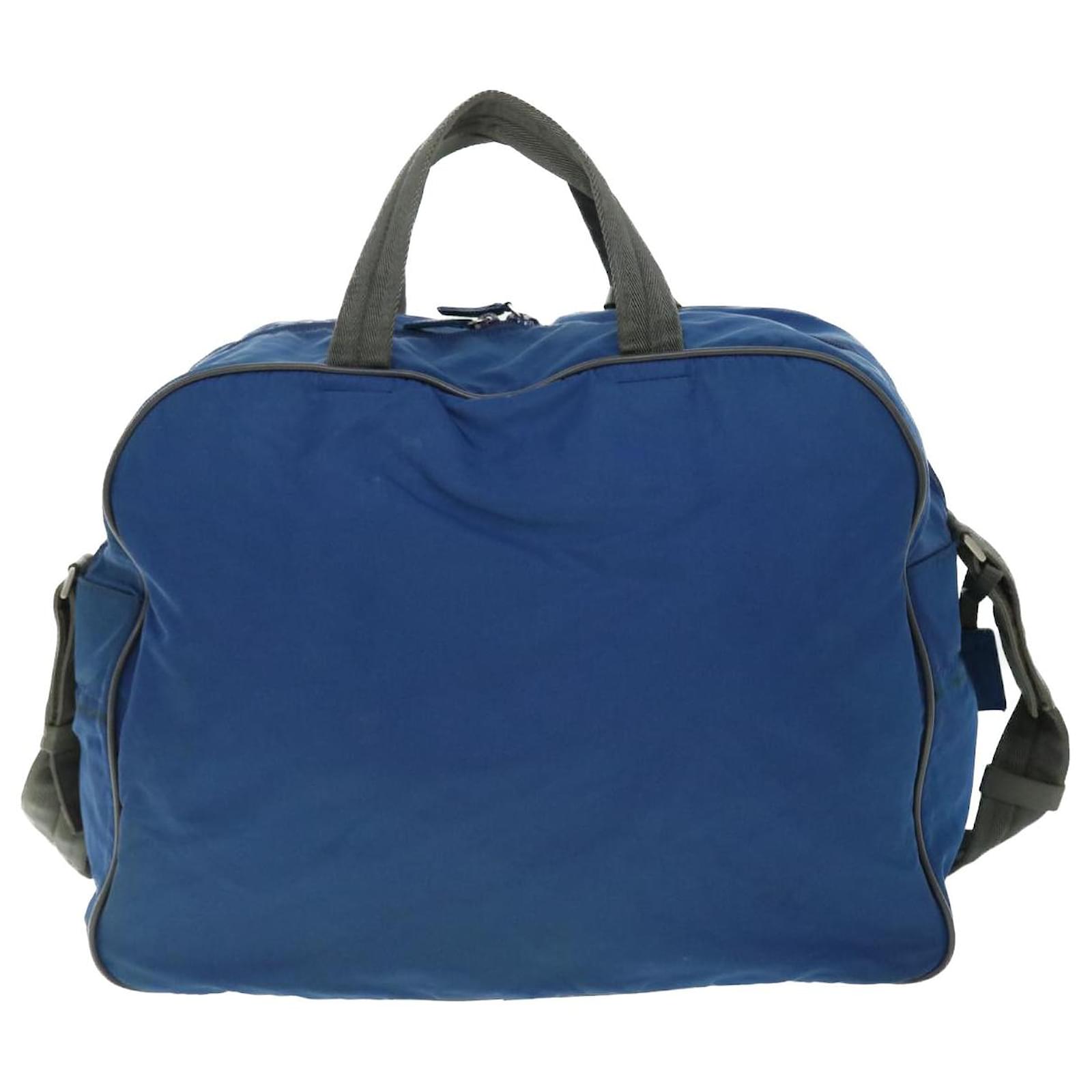 PRADA Sports Boston Bag Nylon 2way Blue Auth bs7615 ref.JC1044627