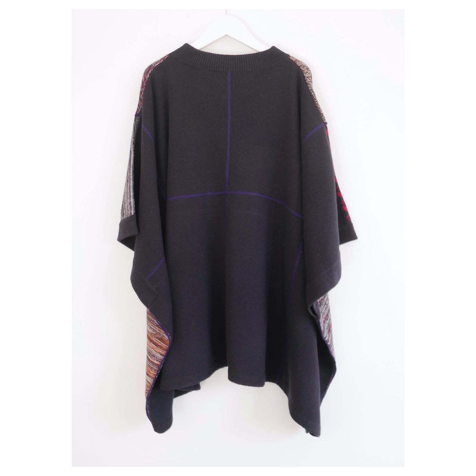 See by Chloé See By Chloe patchwork knit poncho Multiple colors 