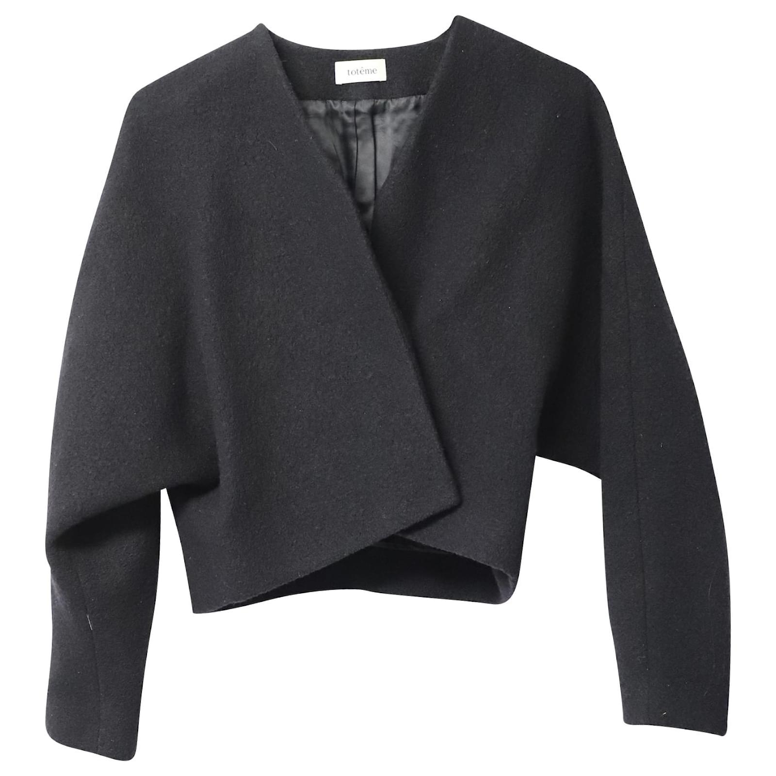 Totême Toteme Bellac Cropped Jacket in Black Wool ref.1045028 - Joli Closet