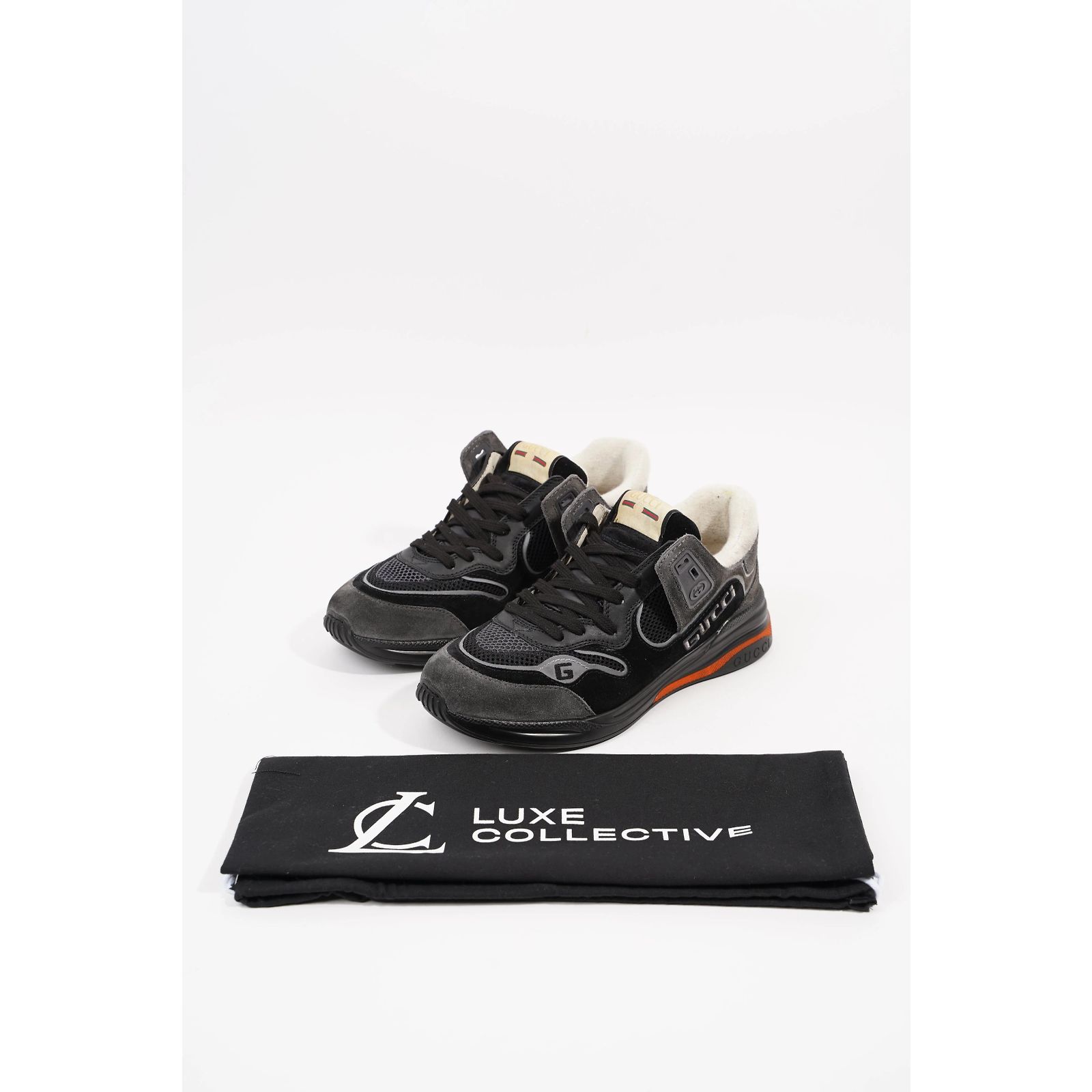 Baskets Ultrapace Gucci pour hommes EU 40.5 / UK 6.5 Noir ref 