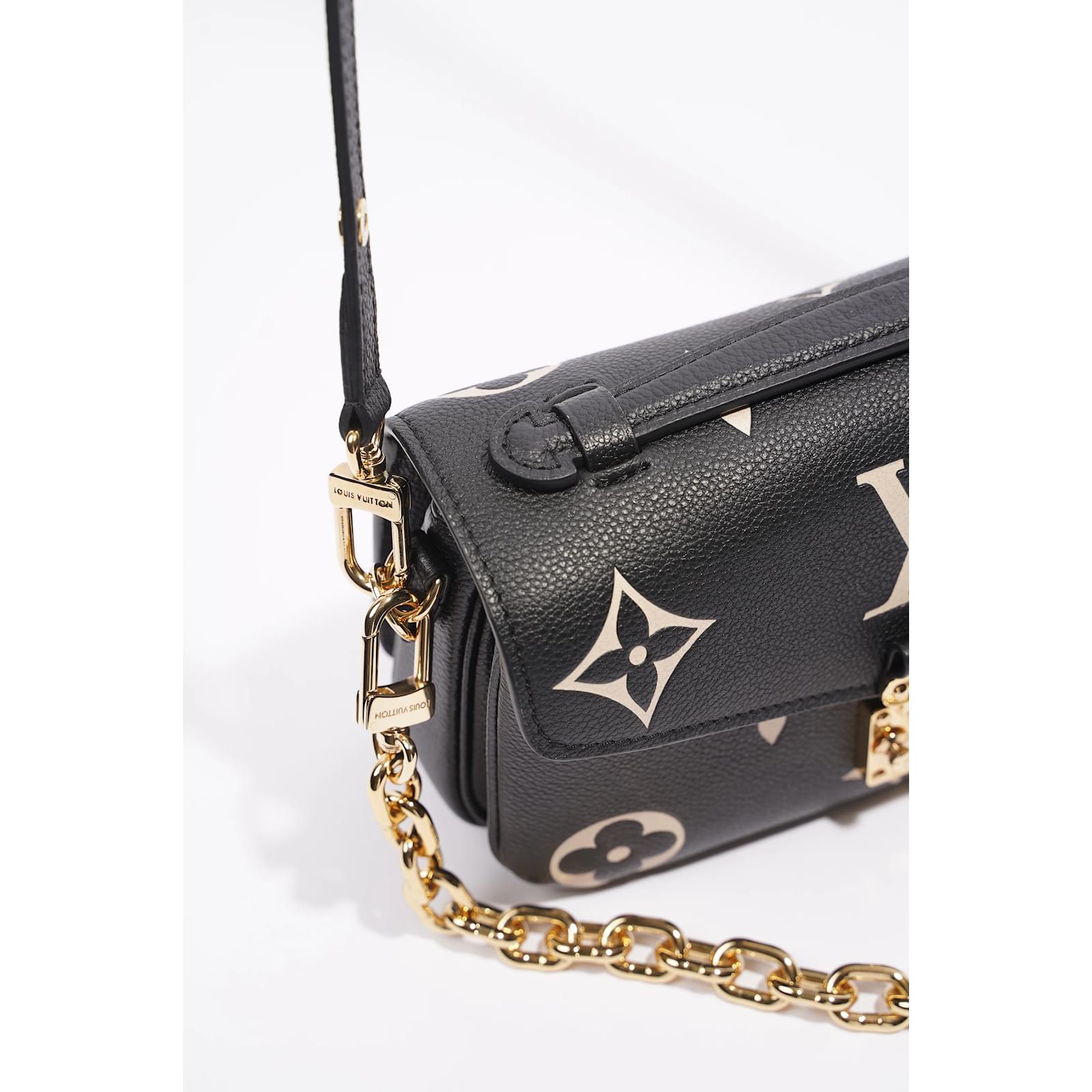 LV Monogram Empreinte Leather Pochette Metis Black / Beige (NFC)_