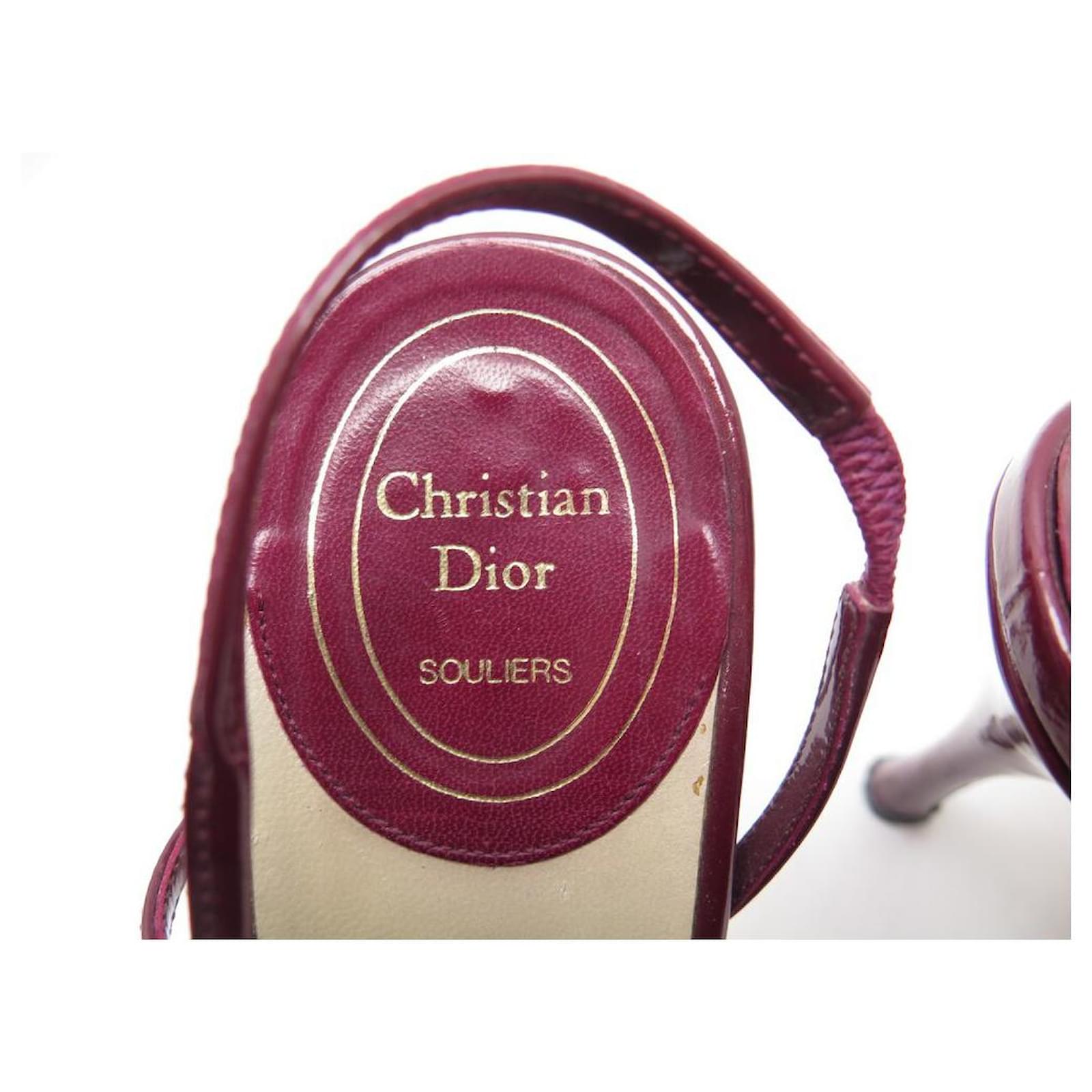 CHRISTIAN DIOR SHOES PADLOCK KEY PUMPS 40.5 LEATHER LOCK & KEY