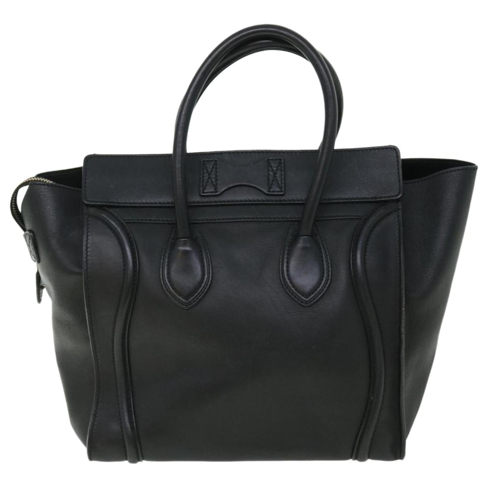 Celine Women's Luggage Leather Crossbody Bag Black main image 1