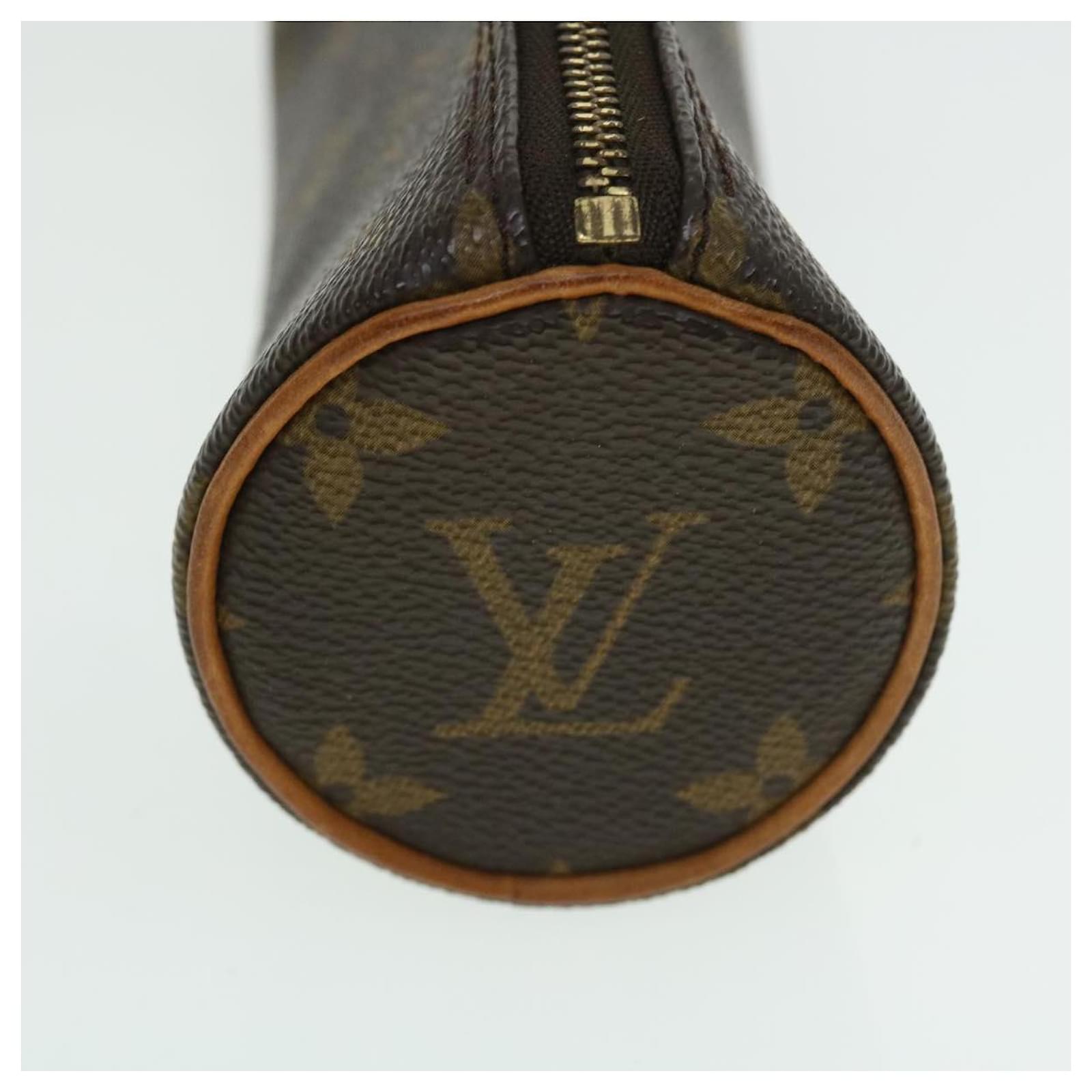 Auth Louis Vuitton Vintage Monogram Trousse Ronde Pen Case Pouch 1E120110n  - Tokyo Vintage Store
