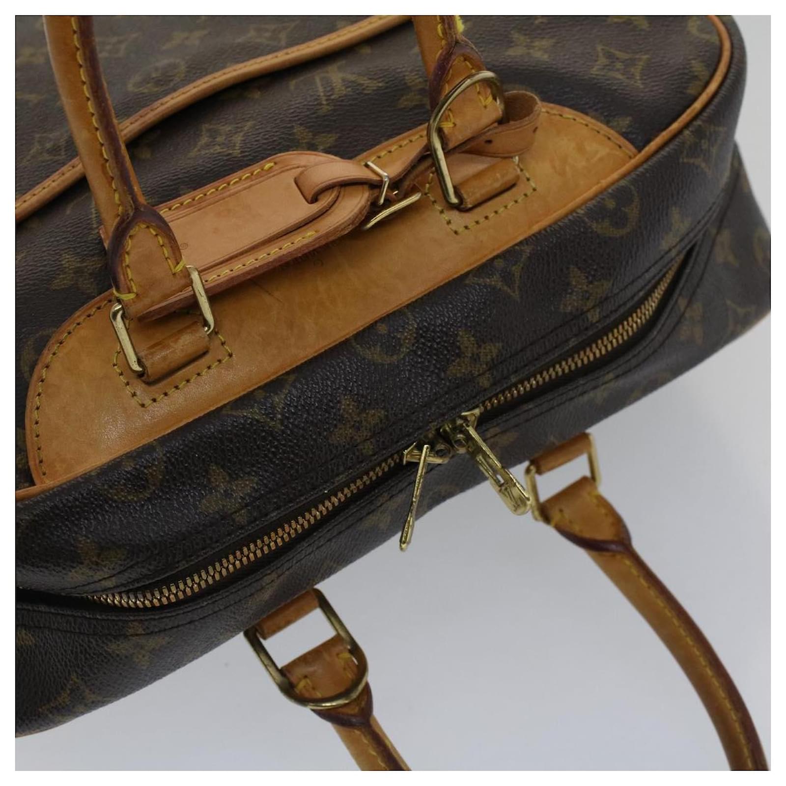 Authentic Louis Vuitton Monogram Deauville Hand Bag M47270 LV J7123