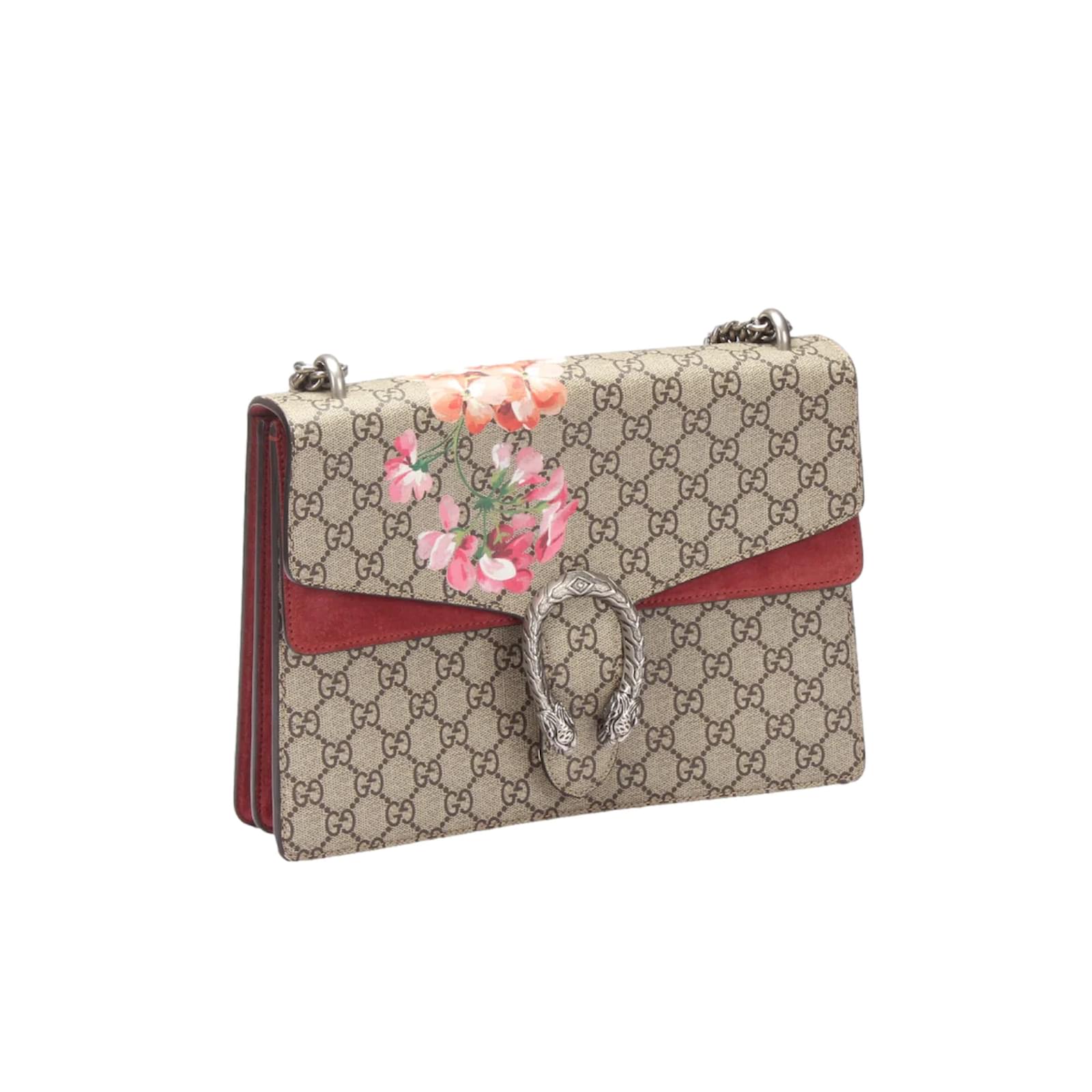 Gucci GG Supreme Blooms Dionysus Shoulder Bag 400235 Brown Cloth
