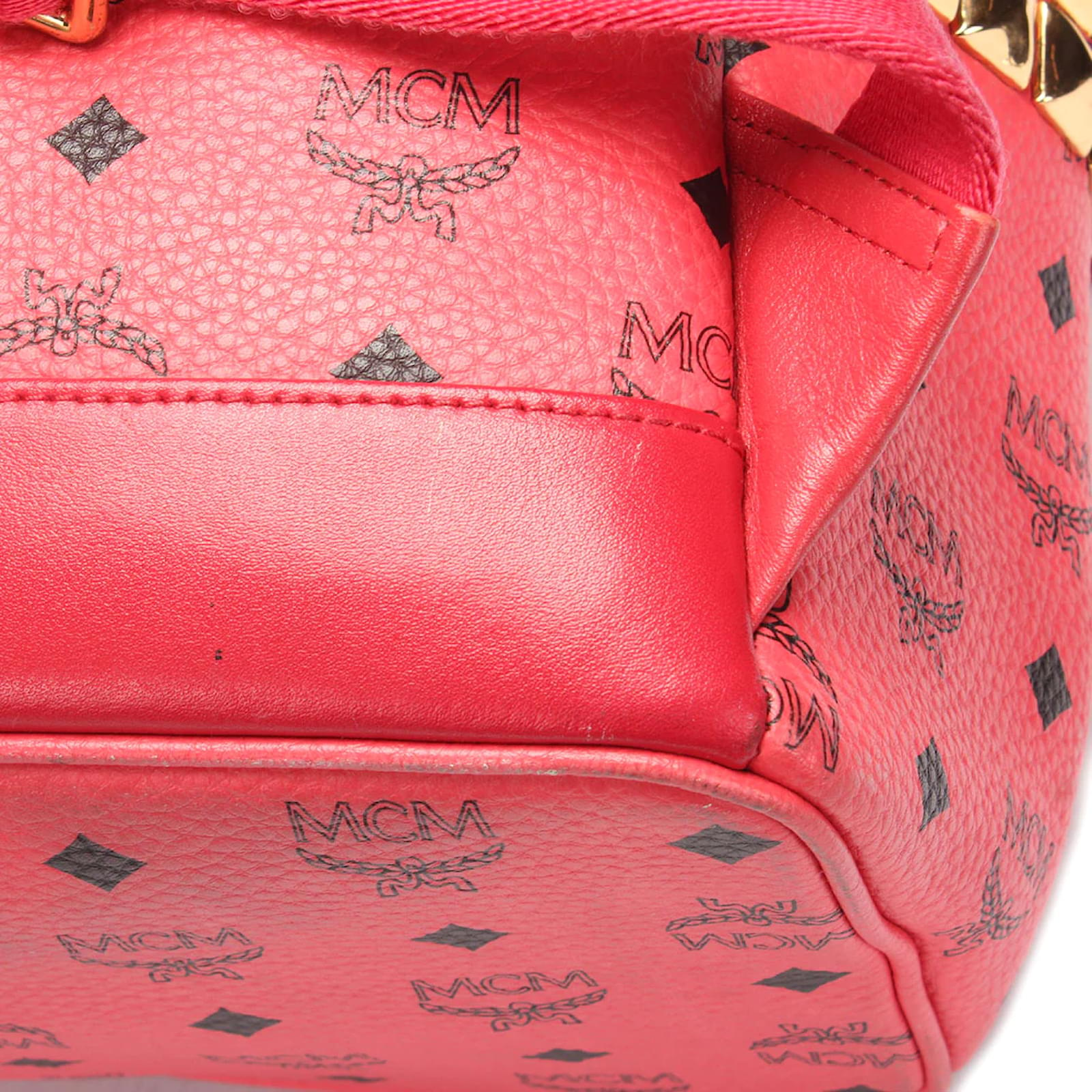 MCM Visetos Stark Backpack Pink Cloth ref.1048784 Joli Closet