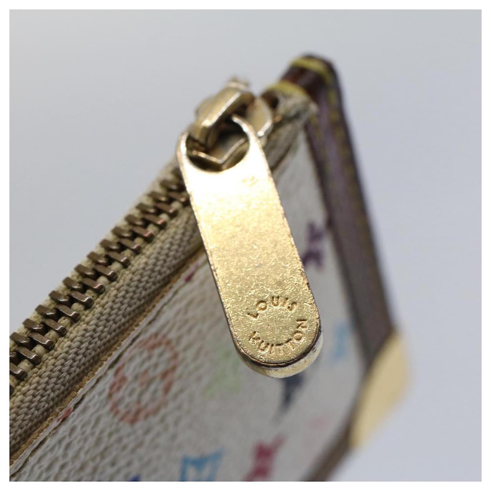 LOUIS VUITTON Monogram Multicolor Pochette Cles Purse White M92655 auth  49876 ref.1033782 - Joli Closet