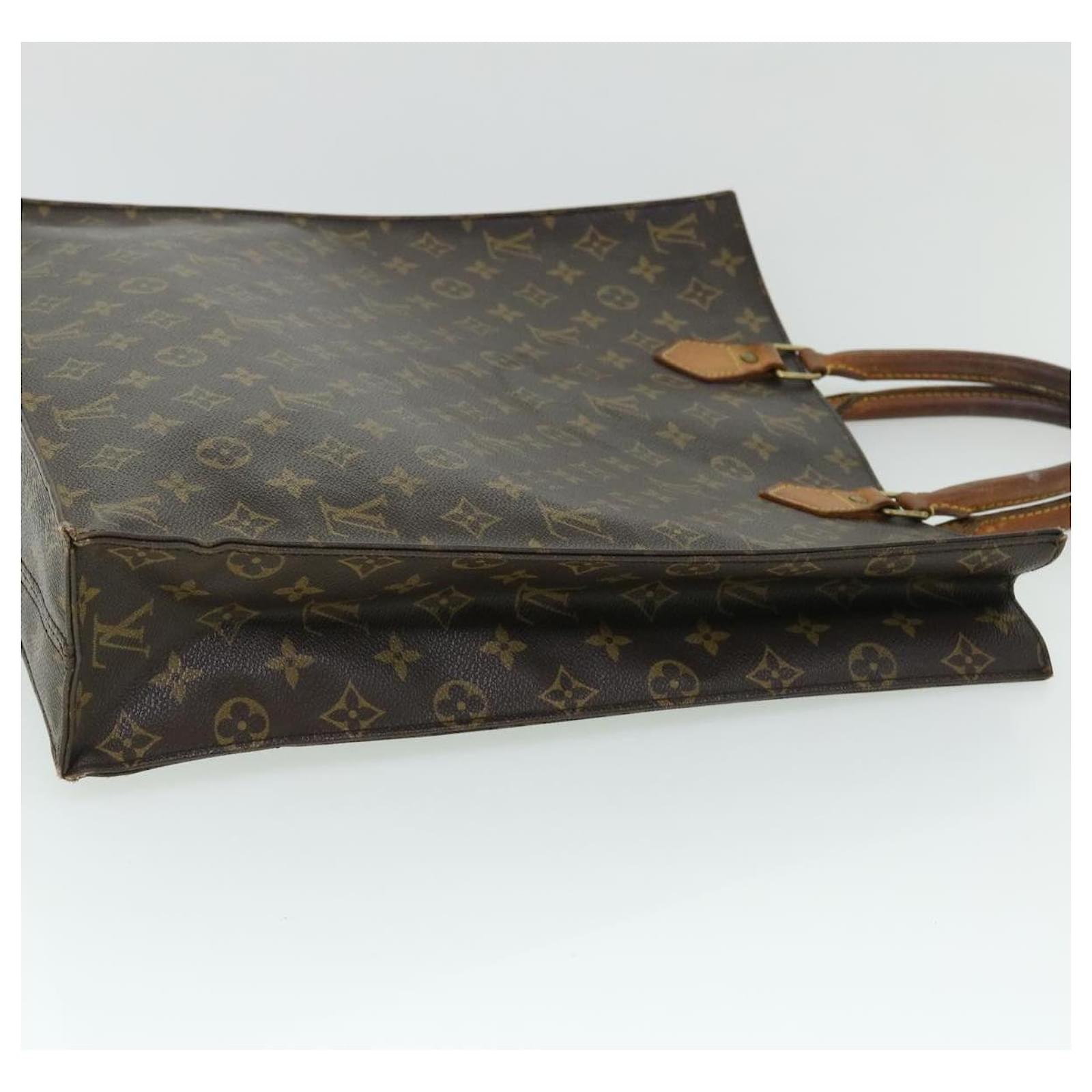 Louis Vuitton Monogram Sac Plat Hand Bag M51140 Lv Auth Jk2215