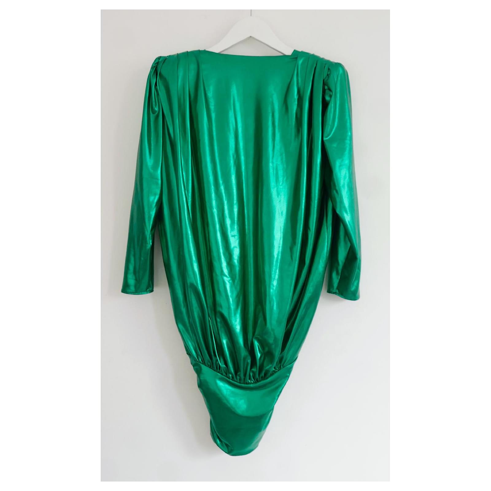 the attico green dress The Attico Sequin Insert Dress Green main image 1