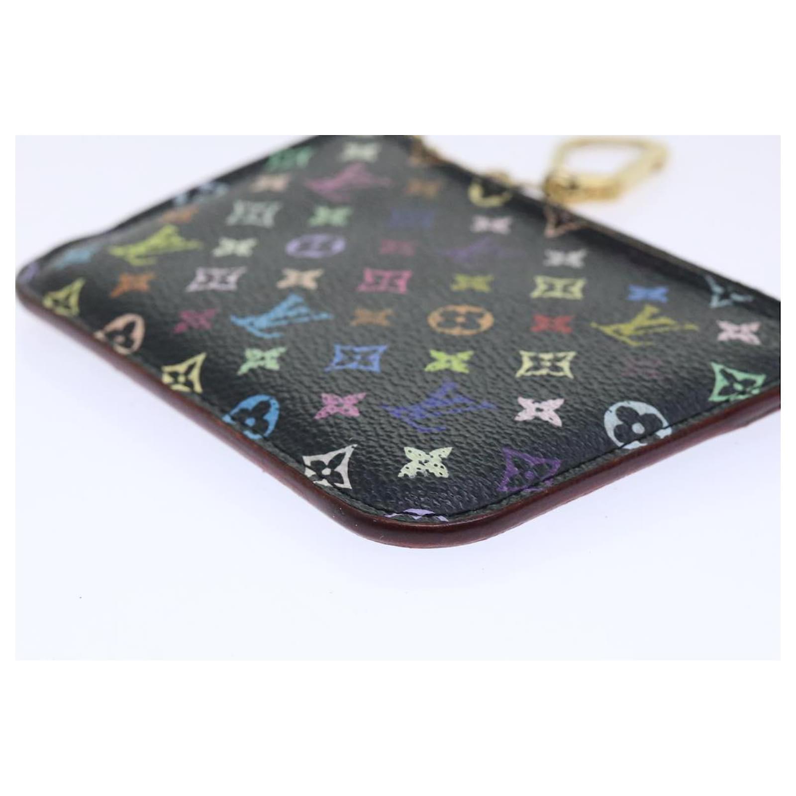 LOUIS VUITTON Monogram Multicolor Key Pouch Black Grenade | FASHIONPHILE