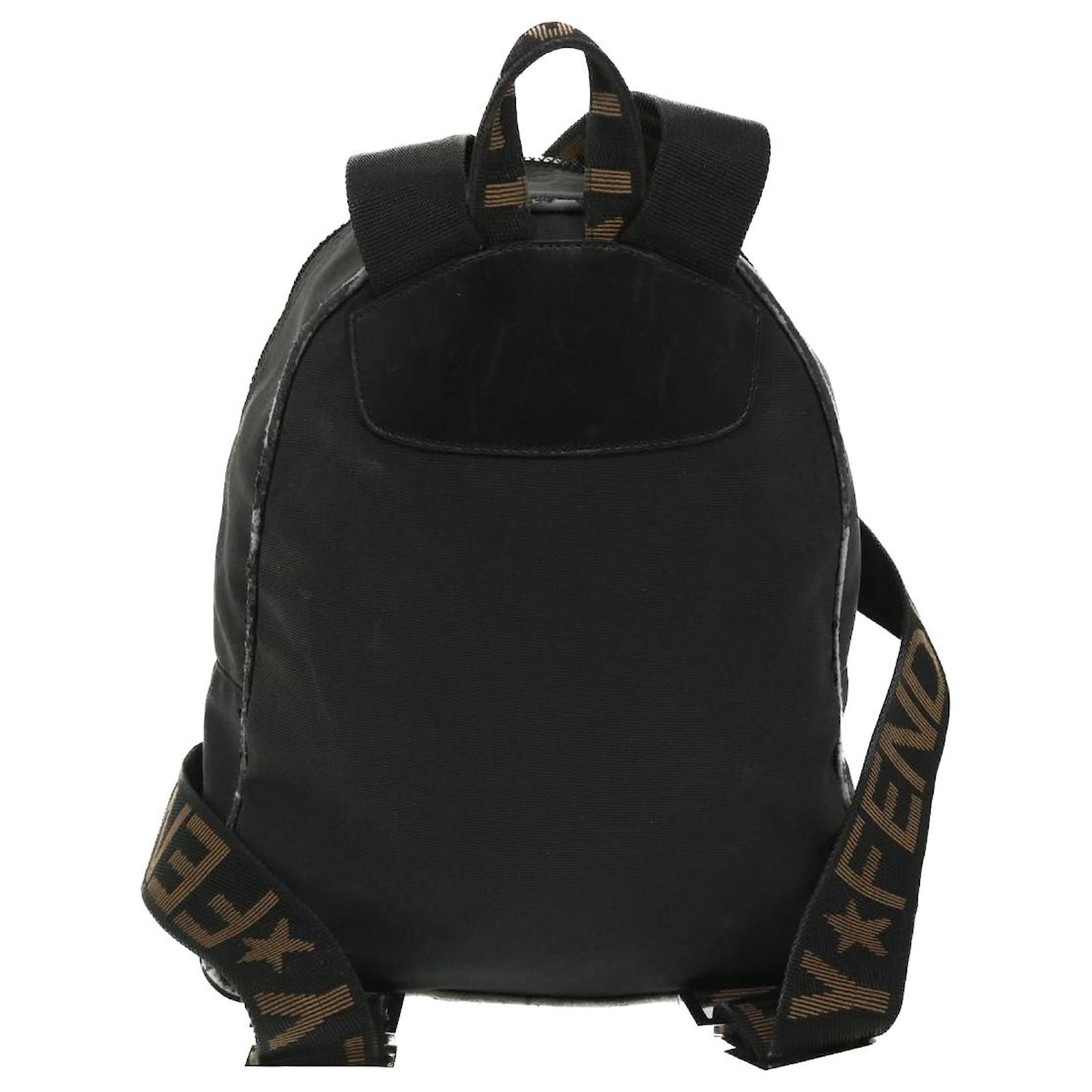 Fendi Medium Black Nylon Monster Backpack - Ann's Fabulous Closeouts