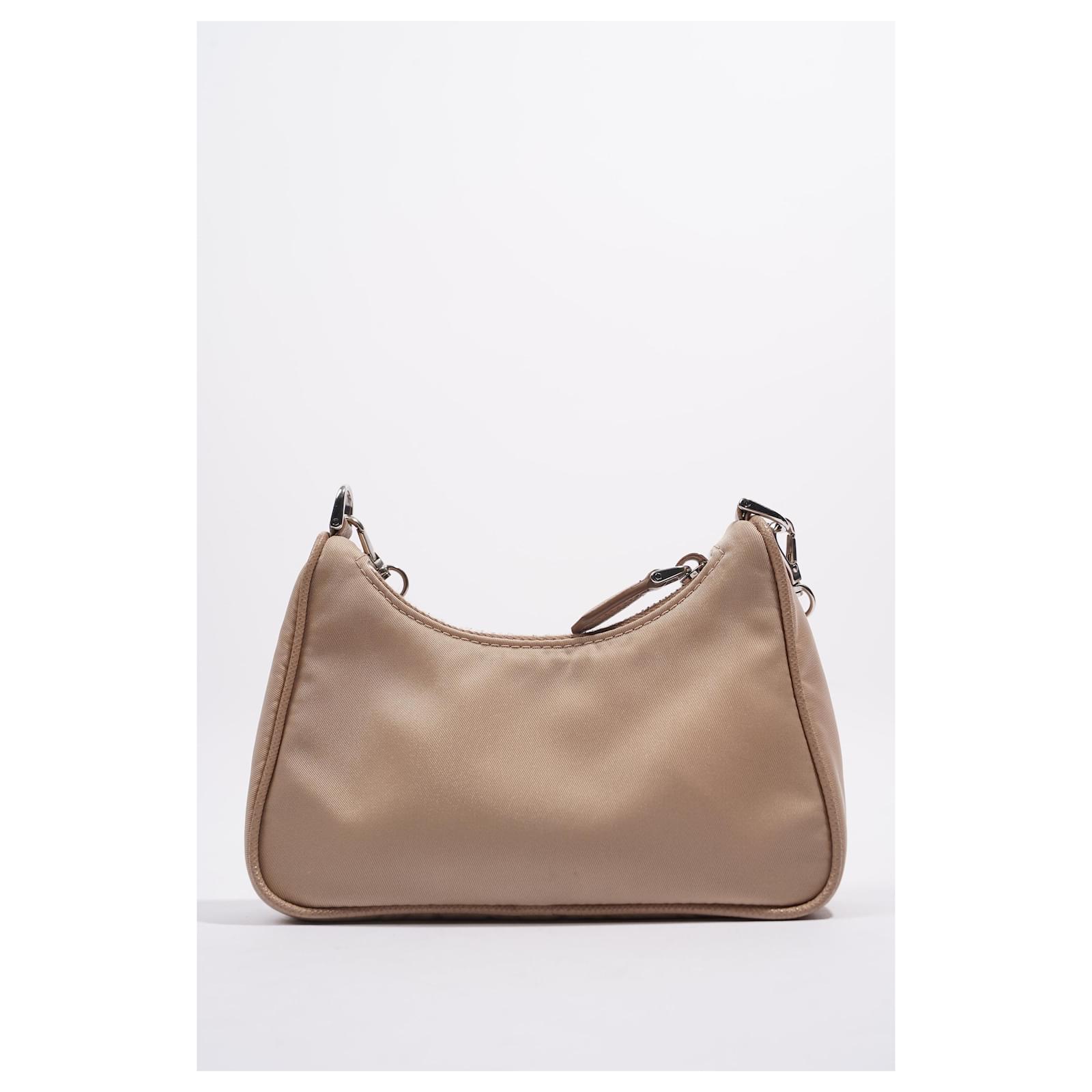 Prada Re-Nylon Bag Beige Re Nylon Mini Cloth ref.1052518
