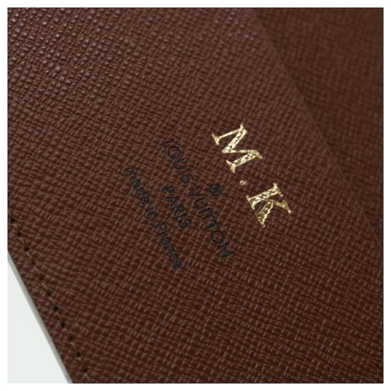 LOUIS VUITTON Monogram Agenda GM Day Planner Cover R20006 LV Auth 49327