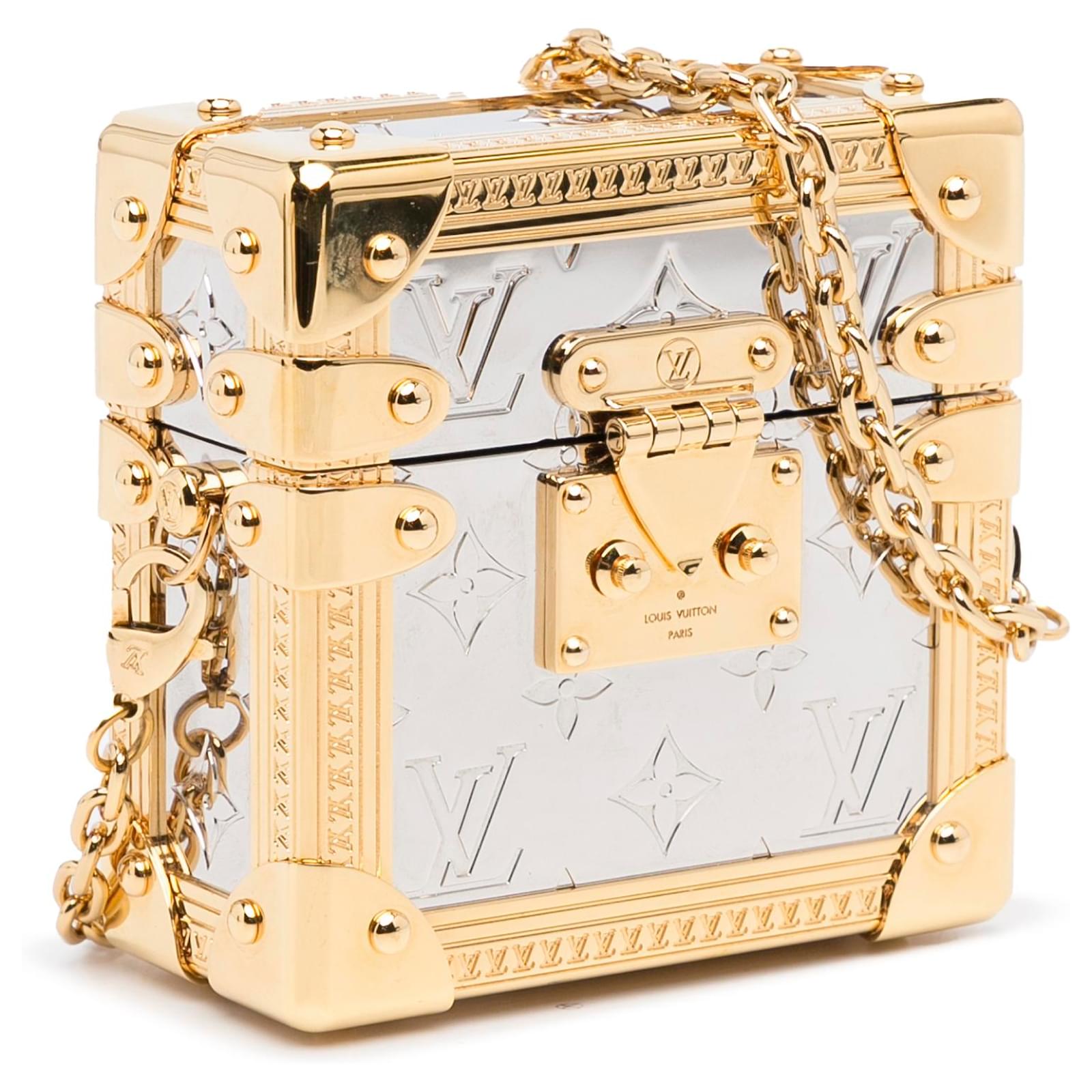 22s「Louis Vuitton」Clear Silver Trunk Box LOUIS VUITTON Monogram Transparent Plexiglass Trunk Box