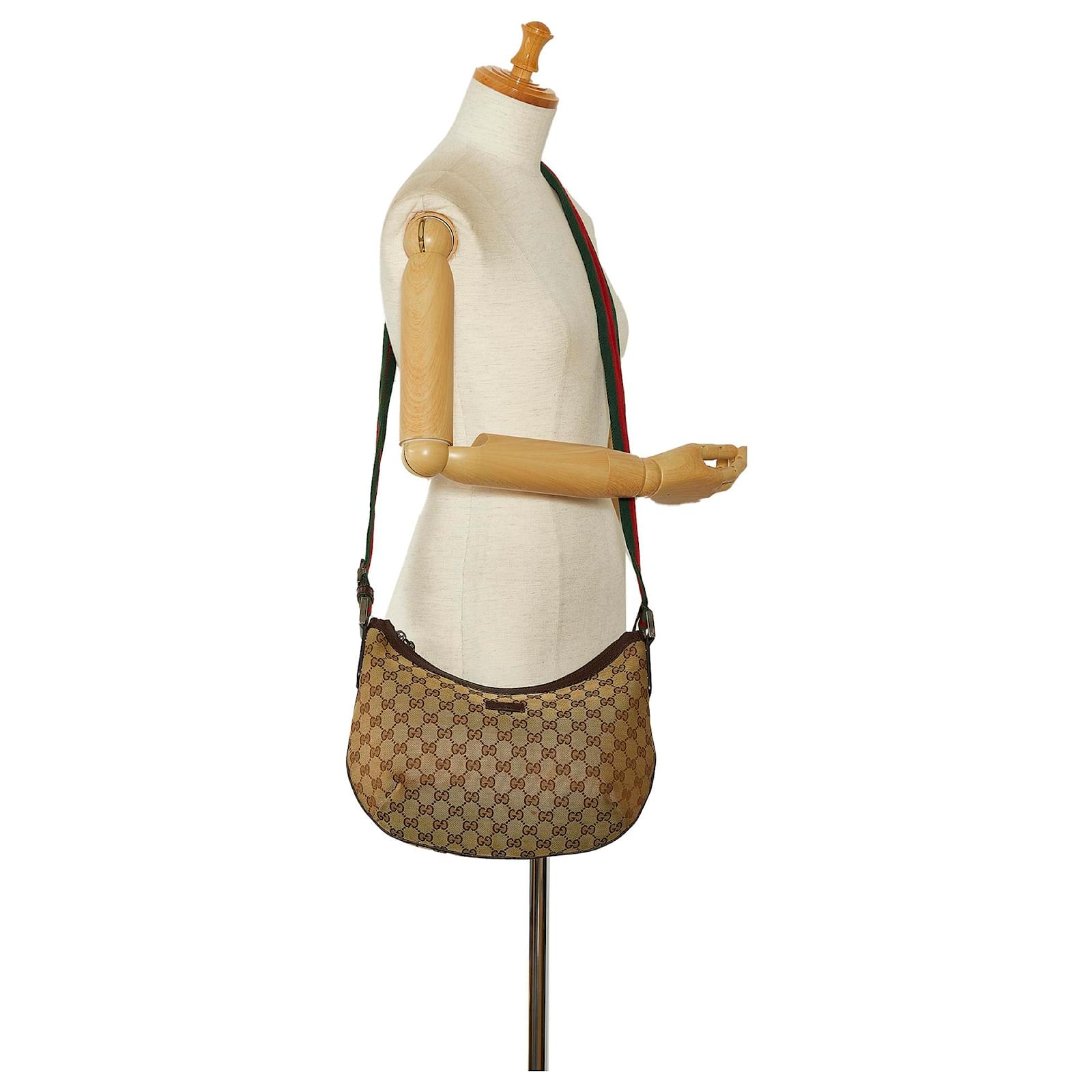 ショルダーバッグ・ポシェット GUCCI  Crossbody Bags Women Fabric Beige/Brown Gucci Brown GG Supreme Crossbody Bag Beige Dark brown