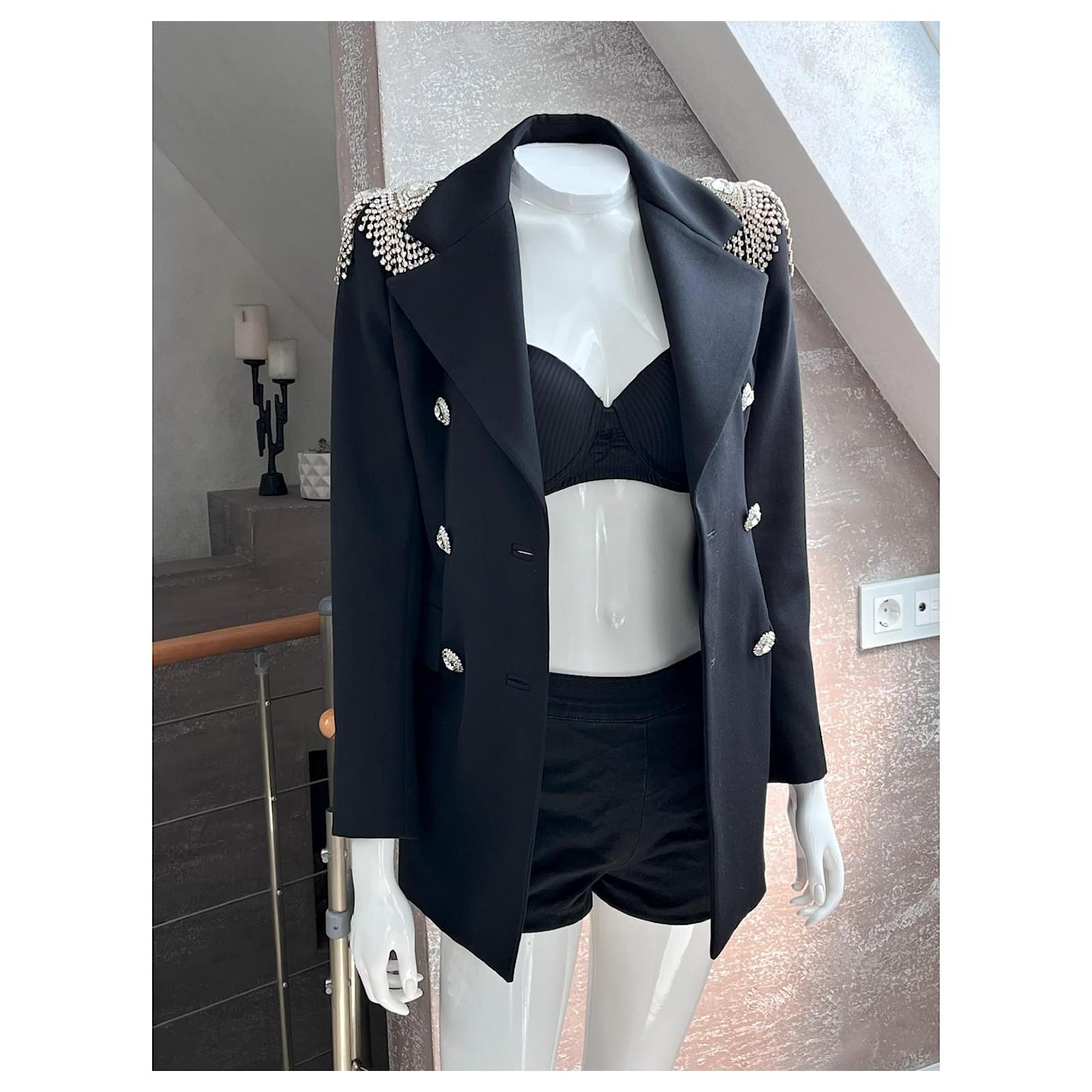Alessandra Rich jacket Black Wool ref.1057696 - Joli Closet Alessandra Rich jacket Black Wool ref.1057696 - Joli Closet