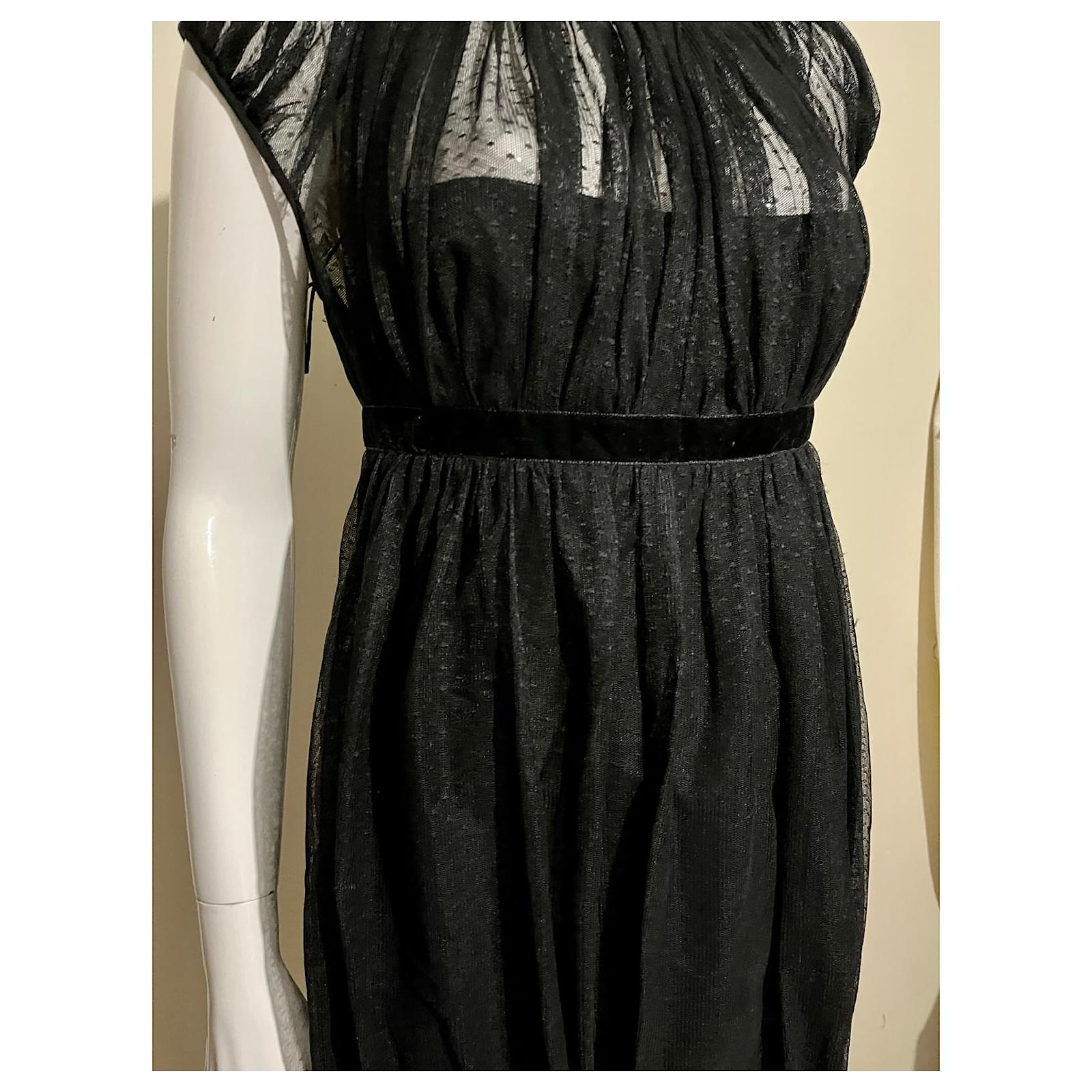 Black lace Marchesa Notte dress Silk ref.1059156 - Joli Closet Black lace Marchesa Notte dress Silk ref.1059156 - Joli Closet