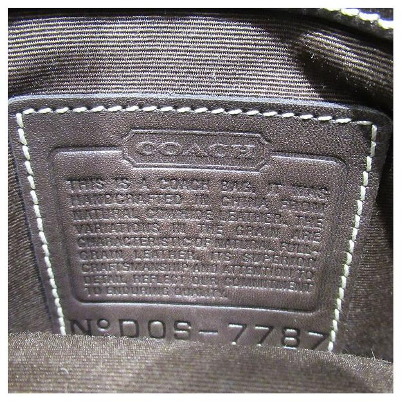 Coach Leather Tote Bag 7787 Brown Pony-style calfskin ref 