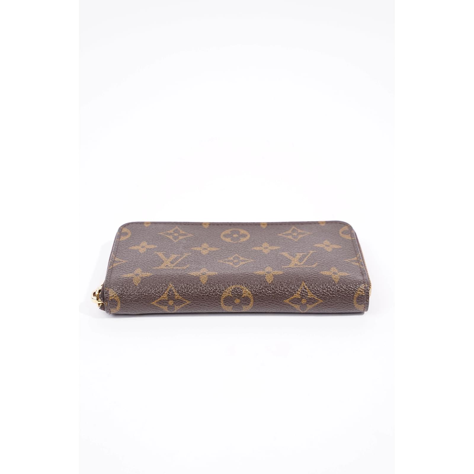 Louis Vuitton Monogram Zippy Compact Wallet Brown