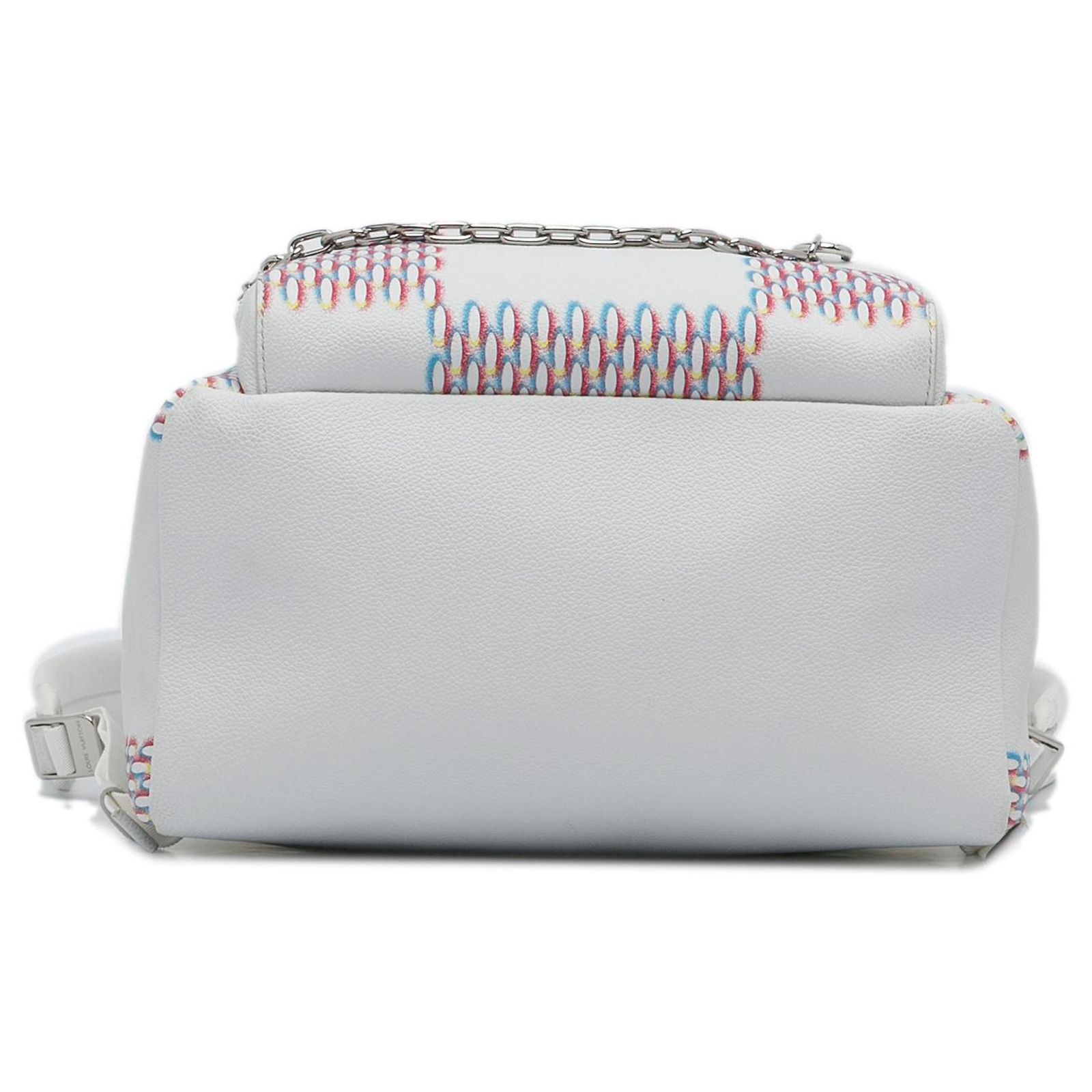 Louis Vuitton Damier Spray Leather Backpack White Louis Vuitton White Multicolor Damier Spray Racer Backpack  main image 2