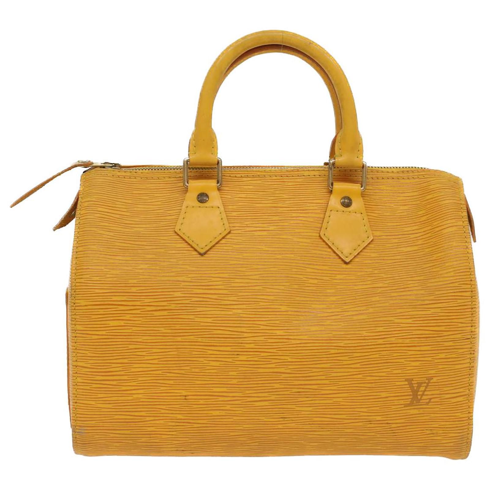 Louis Vuitton Epi Speedy 25 Hand Bag Tassili Yellow M43019 LV Auth