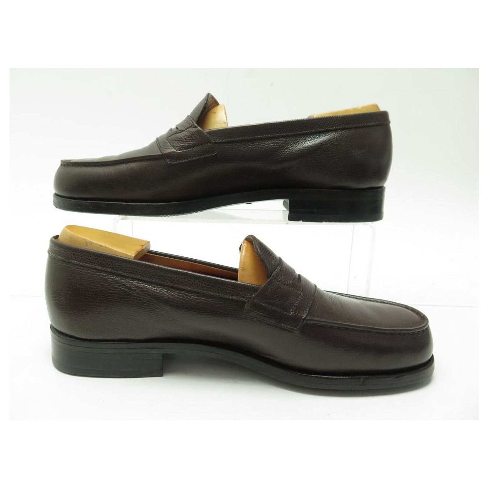 Chaussures JM Weston Marron Cuir Grainé Pointure 39 - Occasion En Excellent état - Derbies Femmes
