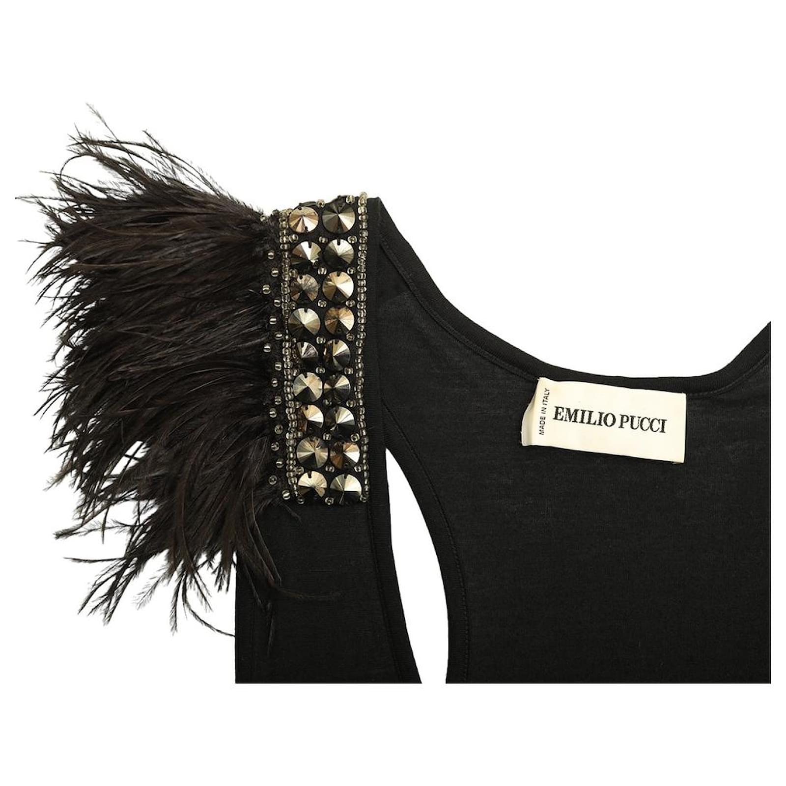 EMILIO PUCCI 黒 ボウタイ ストレッチジャージーブラウス(38) luxhave_2055_1_1024x1024.jpg?v