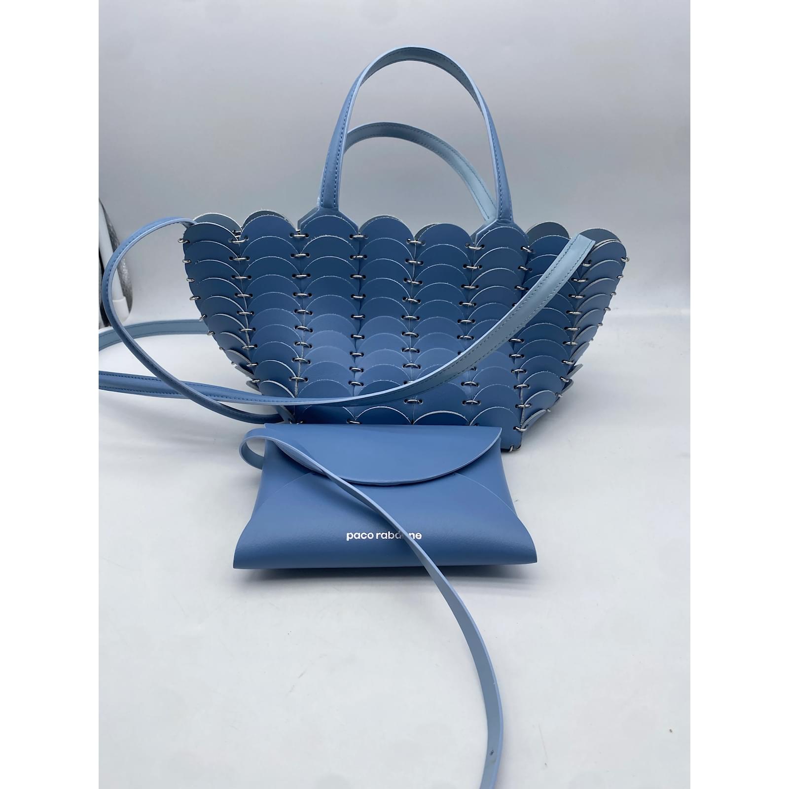 ショルダーバッグ・ポシェット Rabanne Shoulder Bag - Rabanne - Leather - Blue PACO RABANNE Handbags T. leather Blue ref.1065536 - Joli Closet