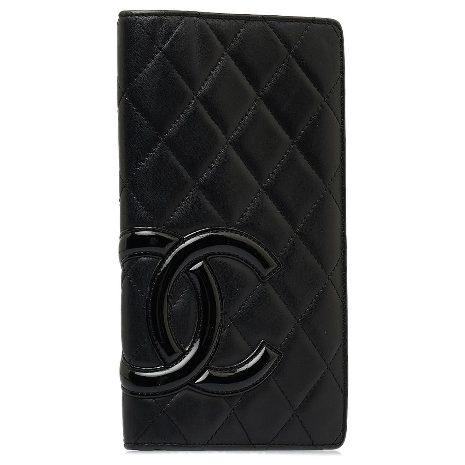 Chanel Black Cambon Ligne Bifold Wallet Leather ref.1066901 - Joli