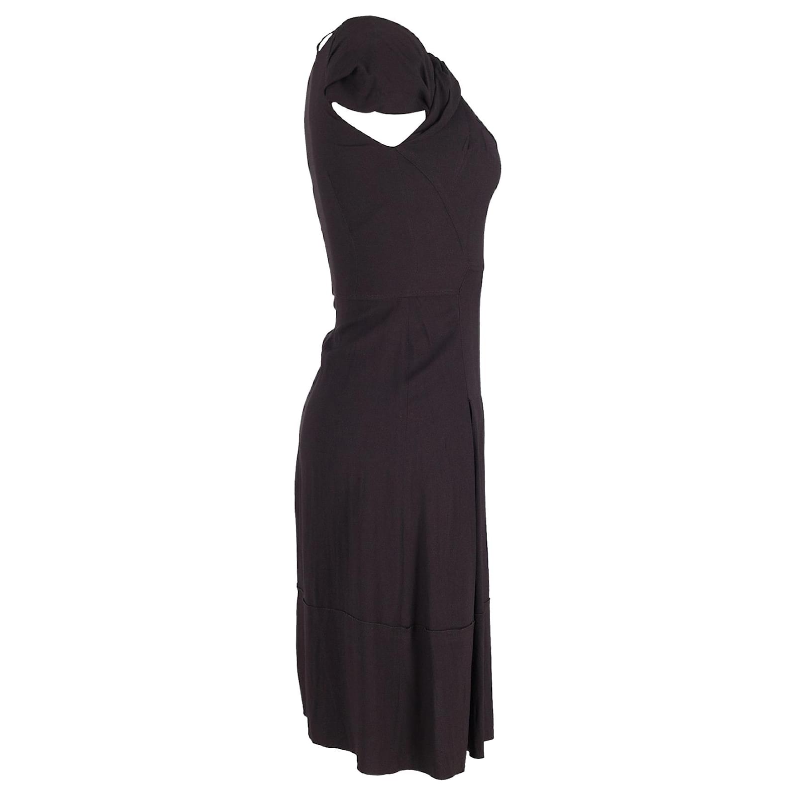 ワンピース PRADA ACETATE MIDI DRESS Prada Fitted mid-length Dress | Black | FARFETCH