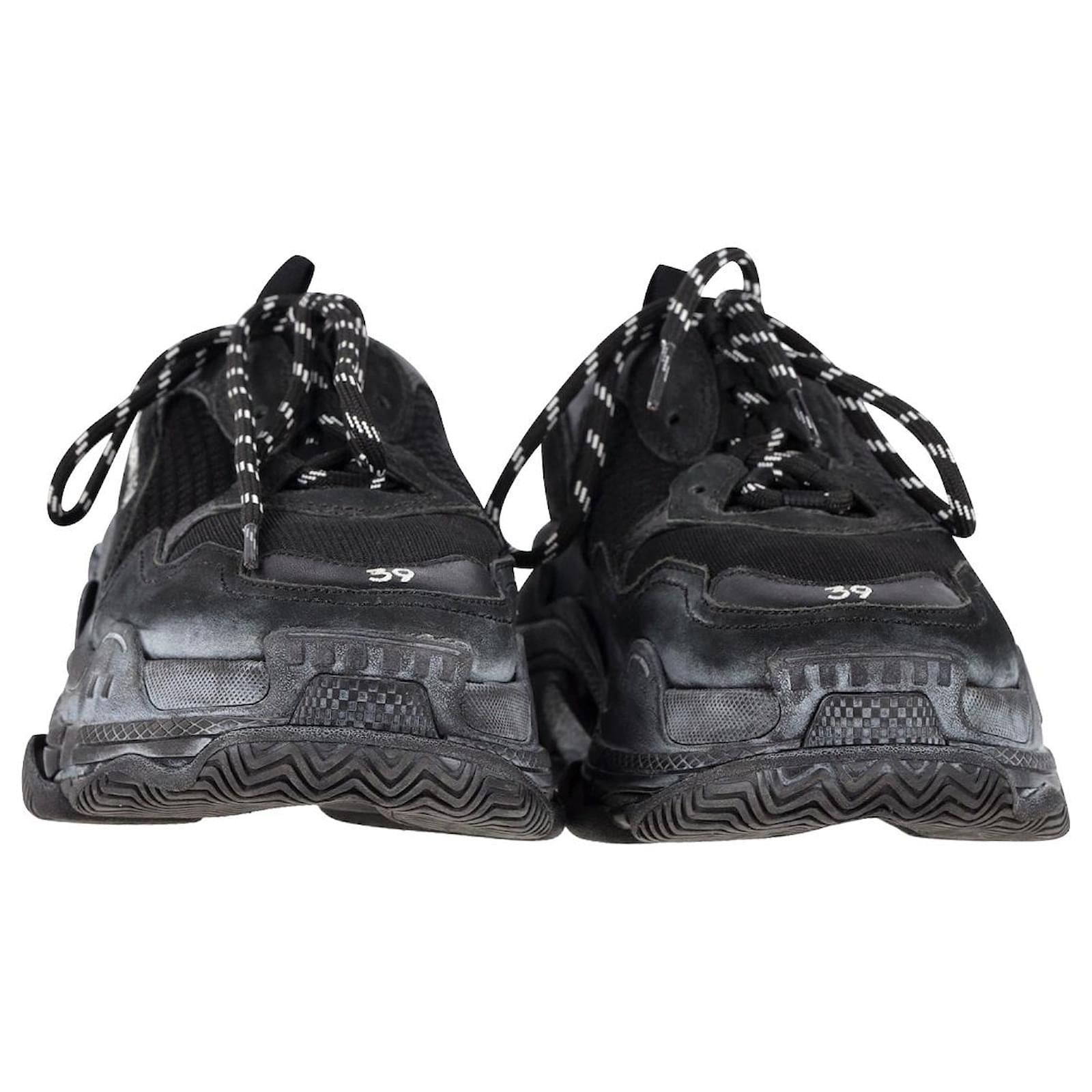 Triple s hot sale distressed black