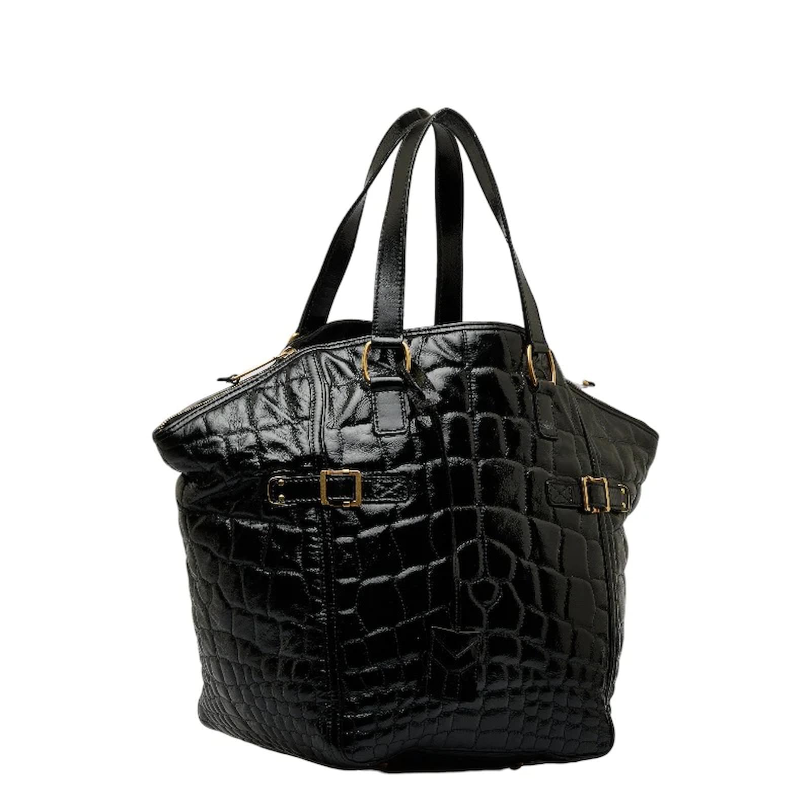 Yves Saint Laurent Embossed Leather Downtown Tote Bag 172460