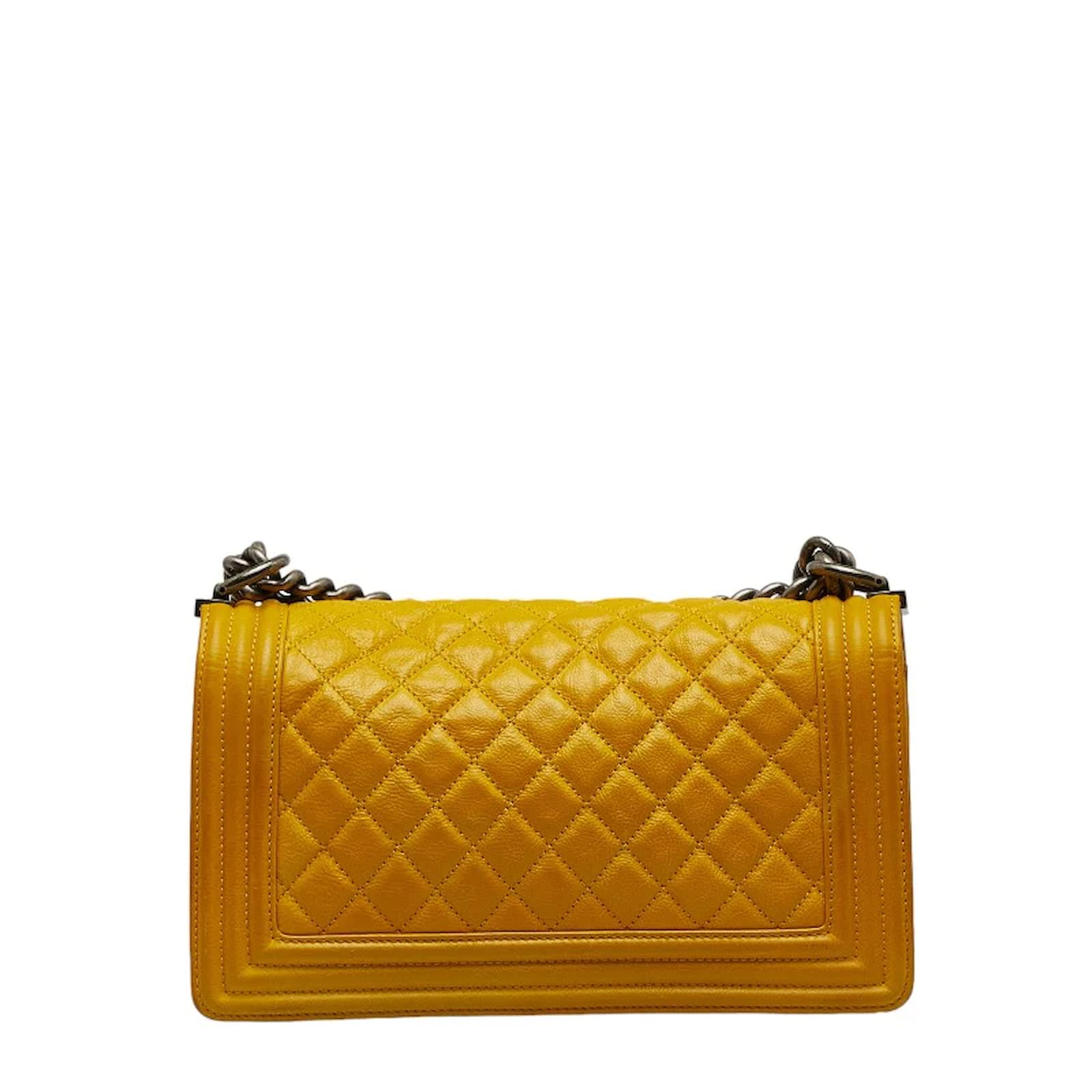 Chanel boy bag yellow sale